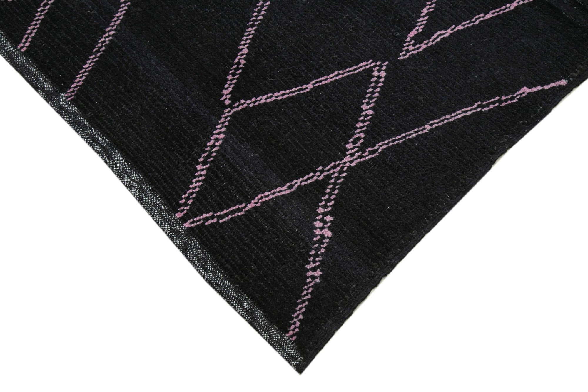 9 x 13 Black Moroccan Rug - 3981