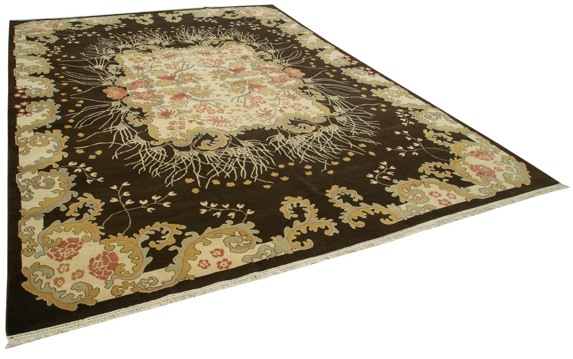 9 x 13 Beige Oushak Rug - 4022