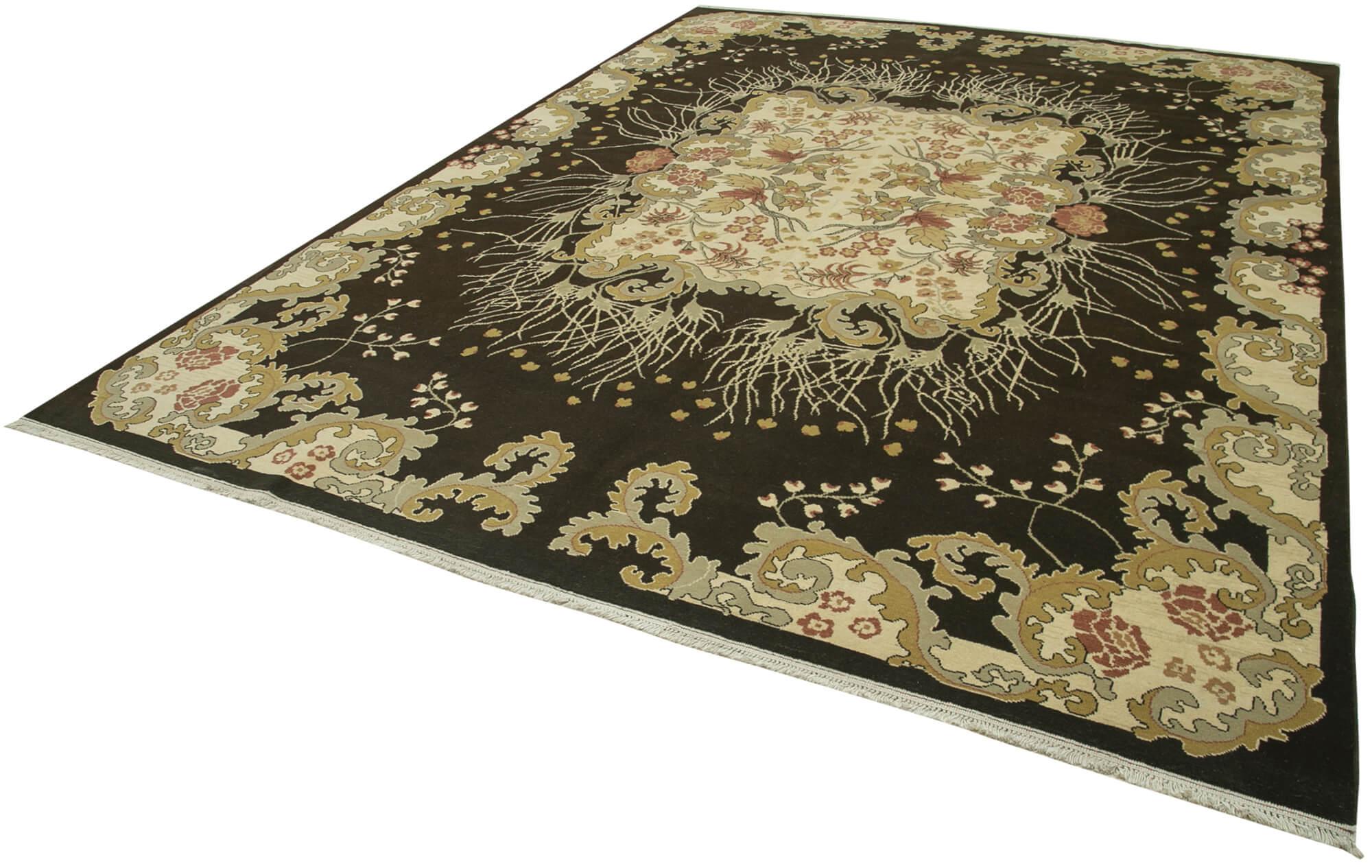 9 x 13 Beige Oushak Rug - 4022