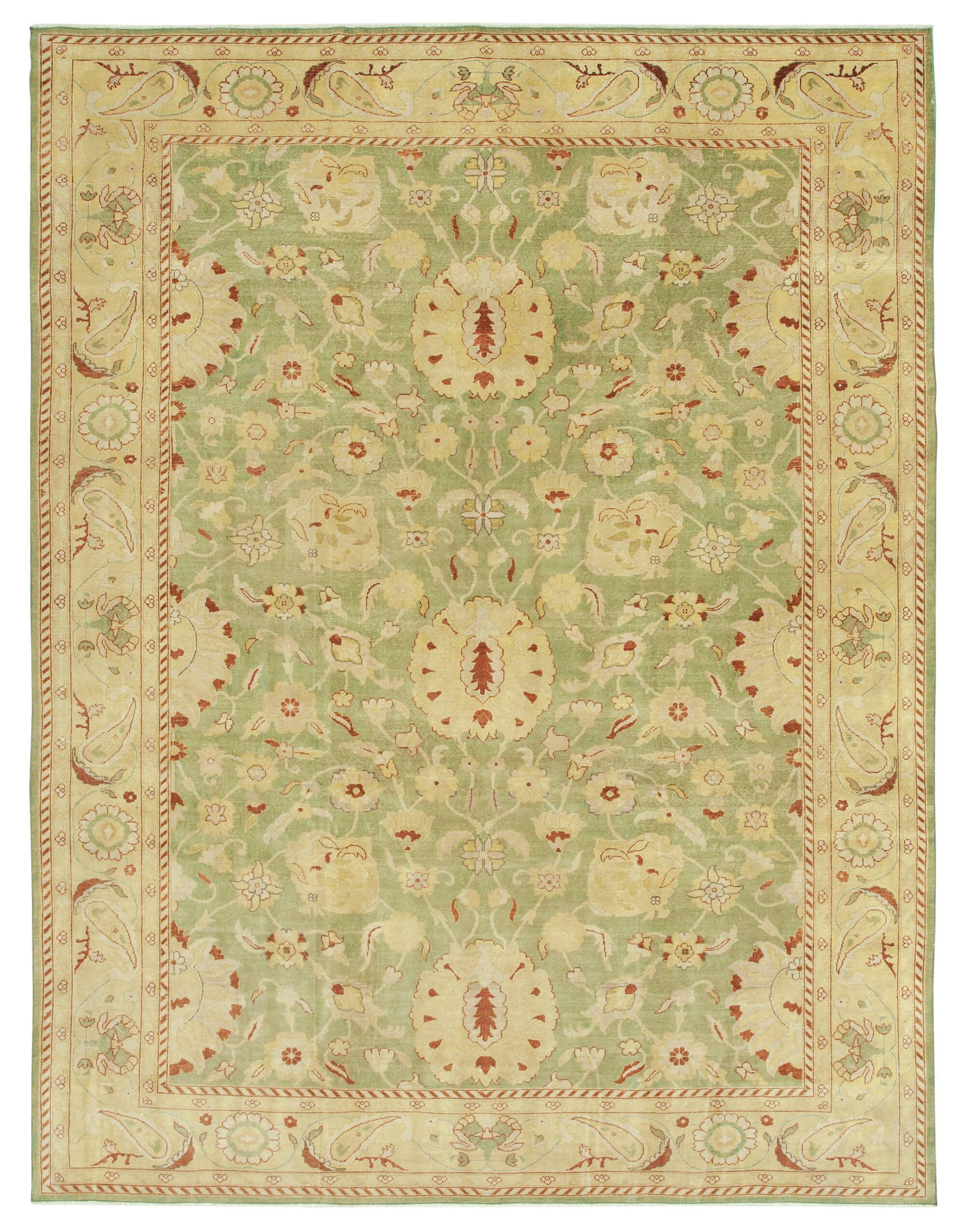 9 x 11 Beige Oushak Rug - 4023