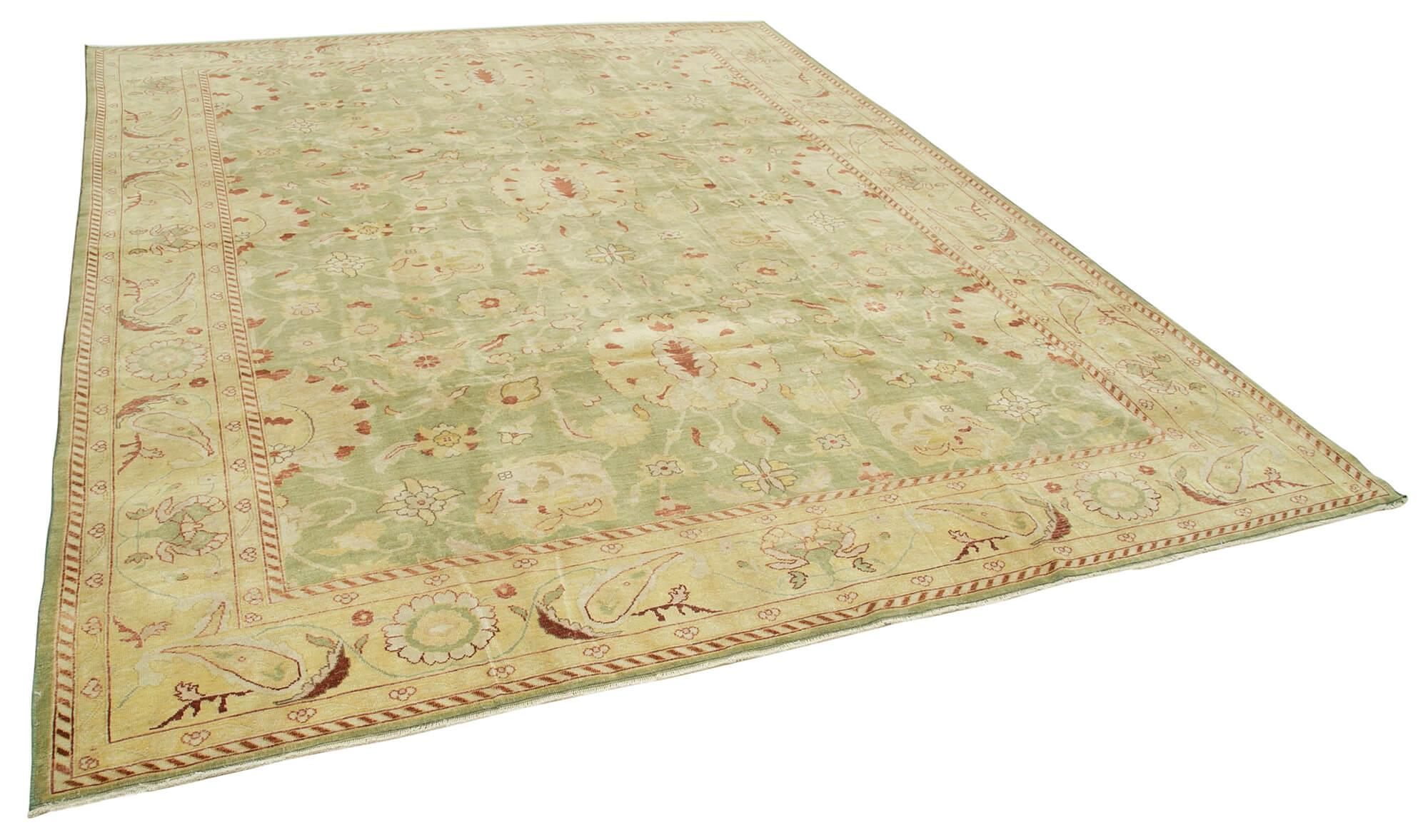 9 x 11 Beige Oushak Rug - 4023