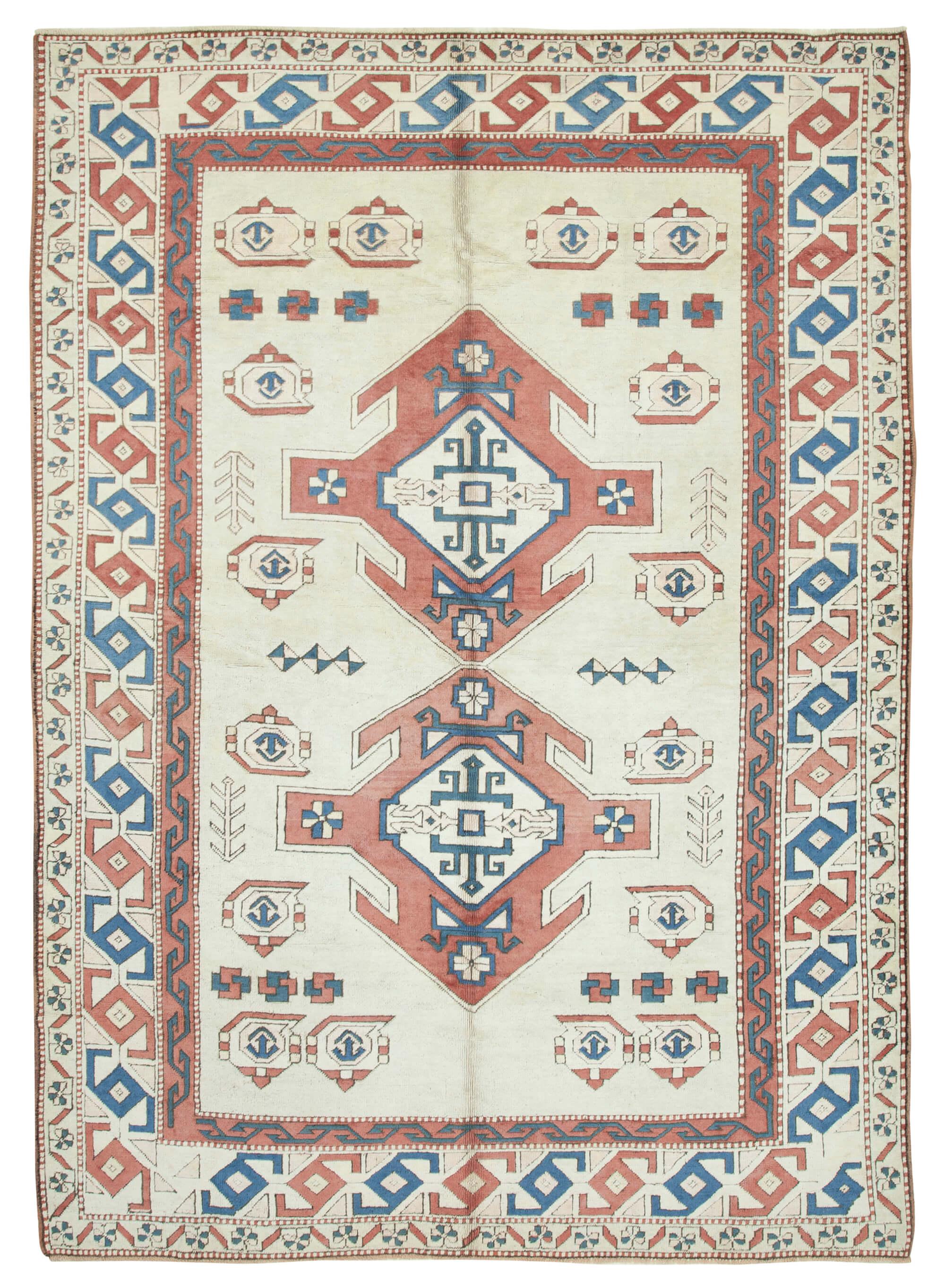 8 x 11 Beige Oushak Rug - 4026