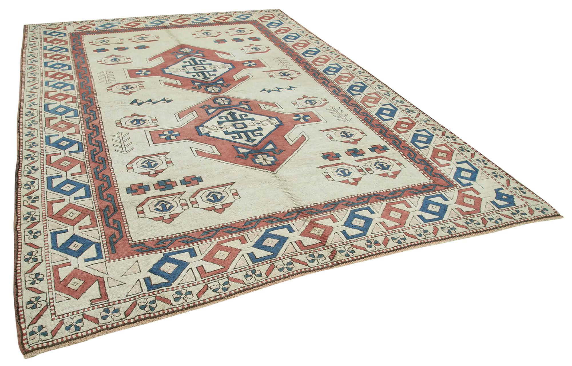 8 x 11 Beige Oushak Rug - 4026