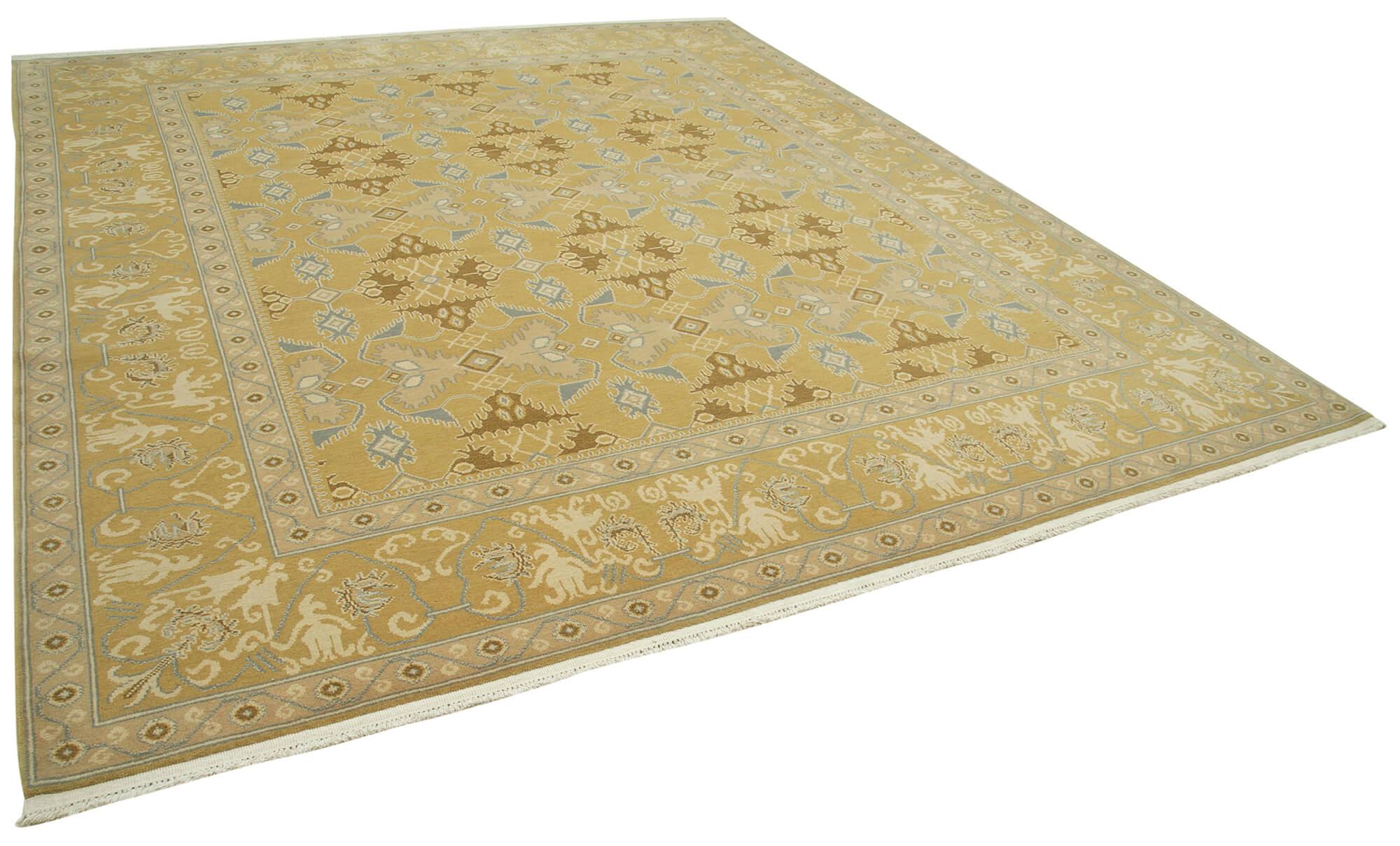 10 x 11 Yellow Oushak Rug - 4027