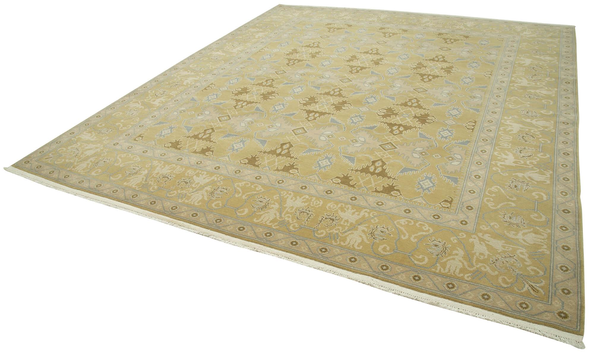 10 x 11 Yellow Oushak Rug - 4027