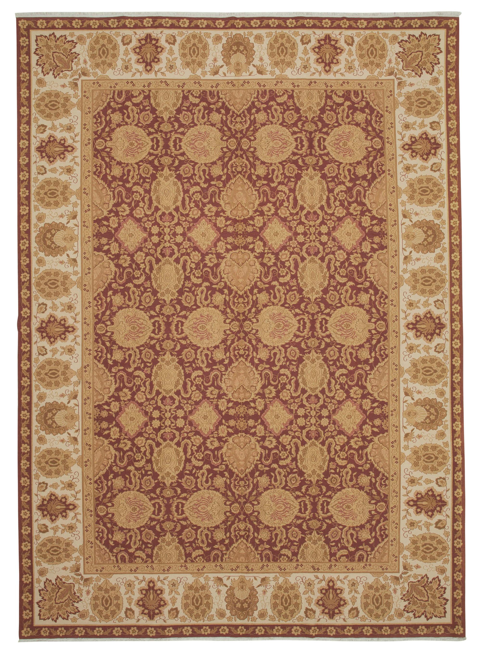 9 x 13 Beige Oushak Rug - 4029