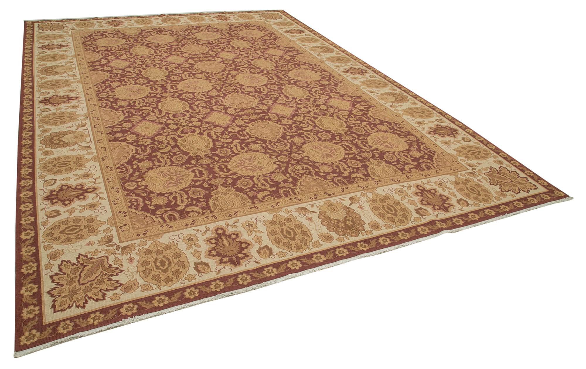 9 x 13 Beige Oushak Rug - 4029