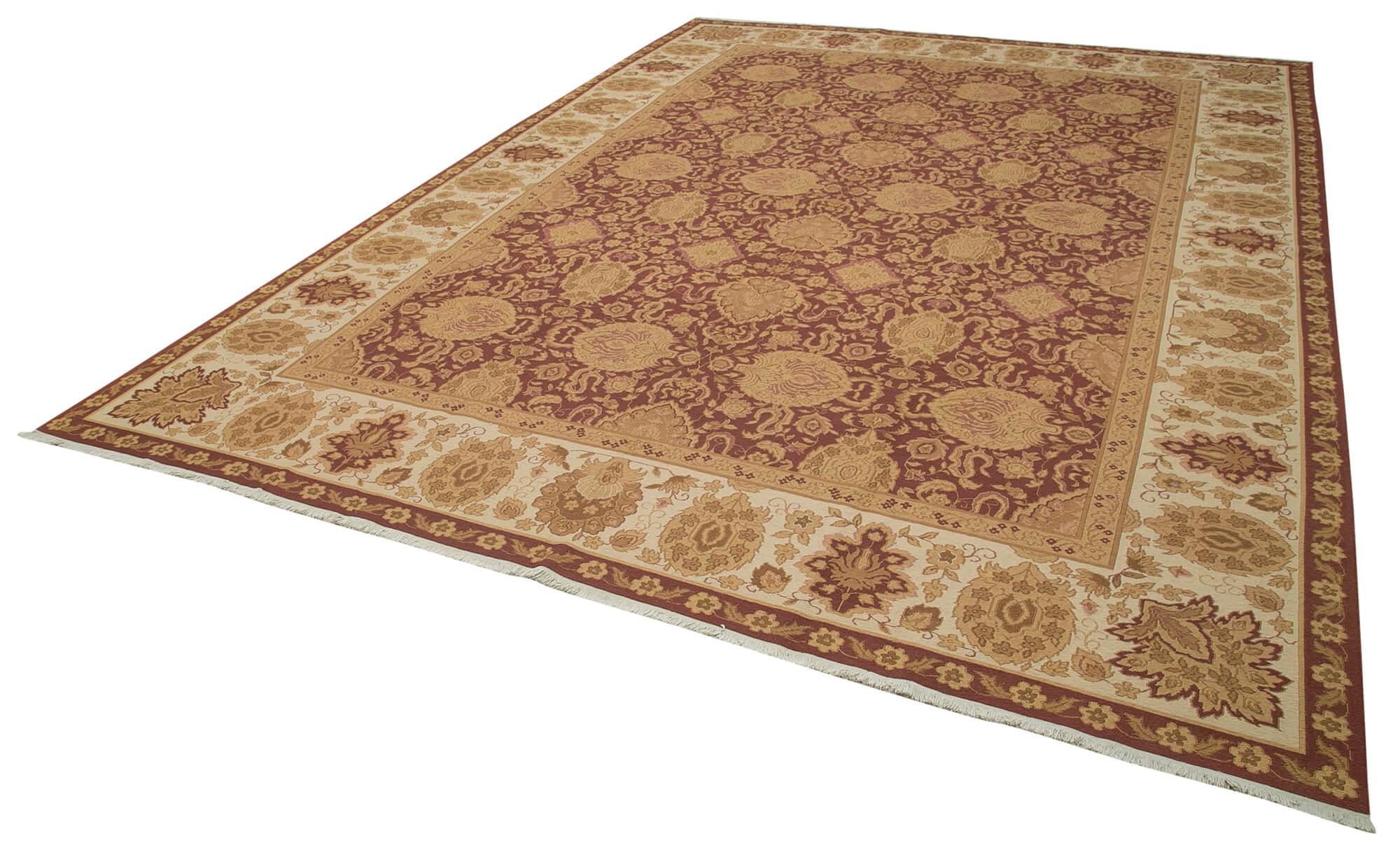 9 x 13 Beige Oushak Rug - 4029