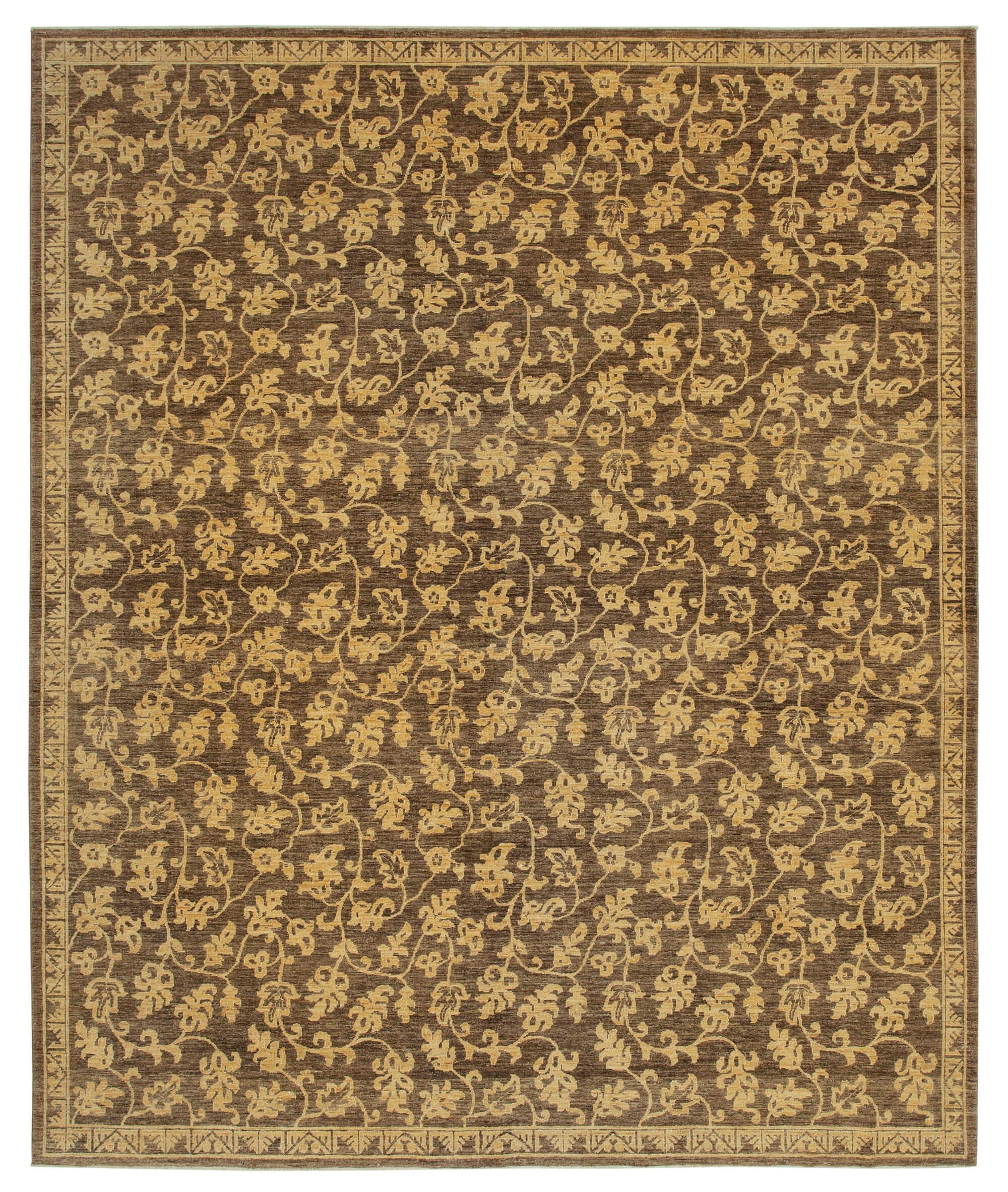 9 x 11 Brown Oushak Rug - 4030