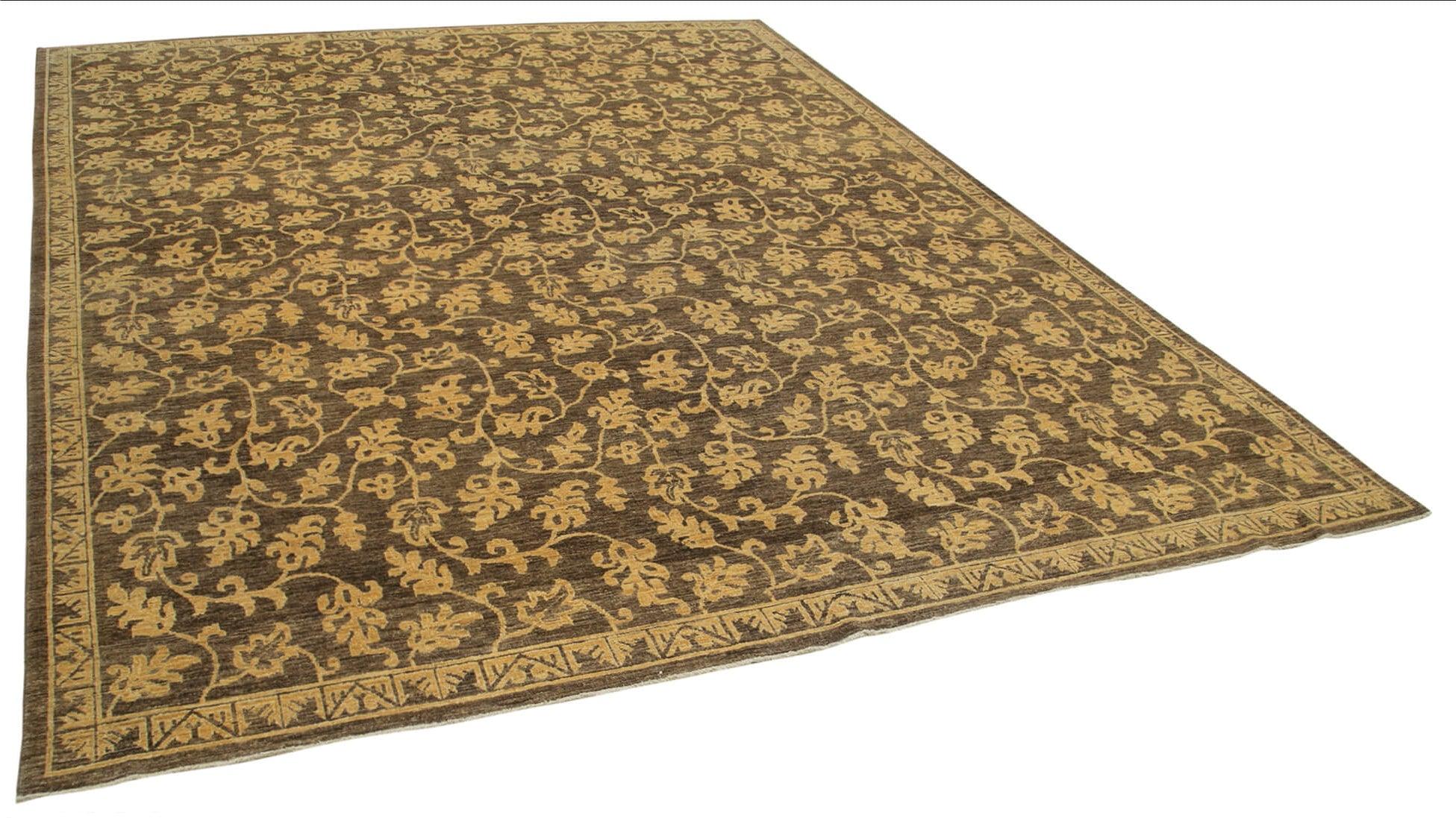 9 x 11 Brown Oushak Rug - 4030