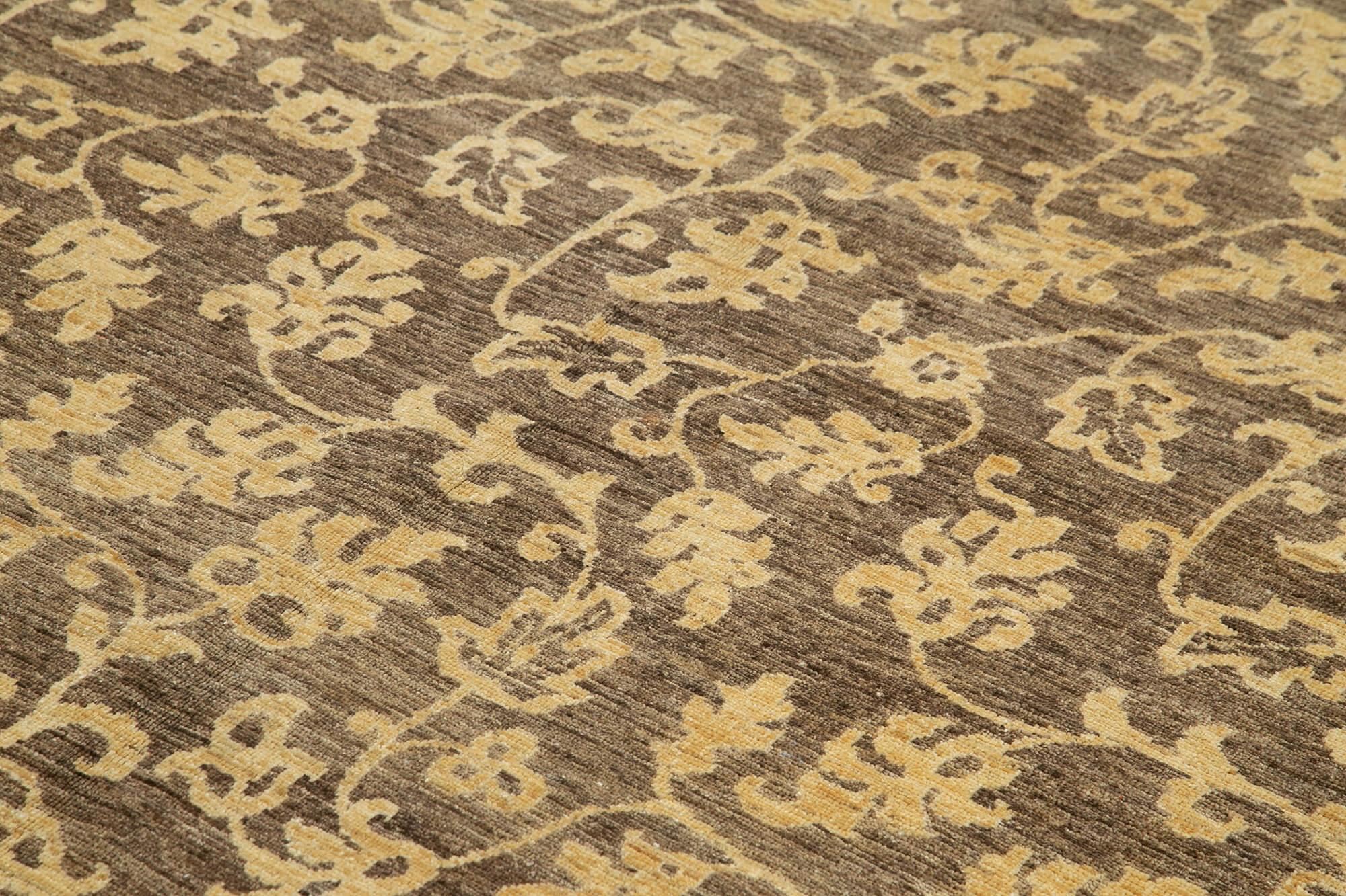 9 x 11 Brown Oushak Rug - 4030