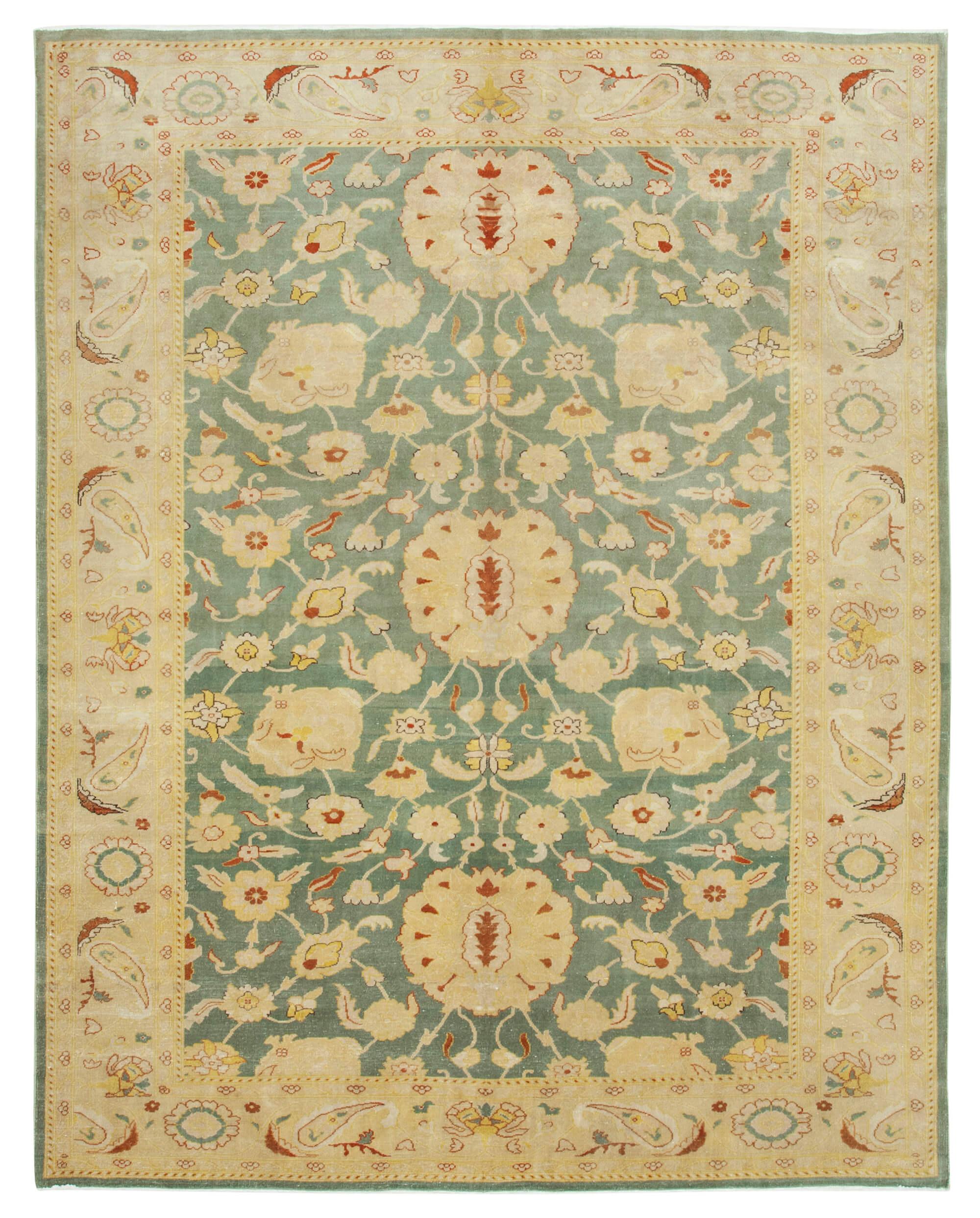 8 x 10 Beige Oushak Rug - 4032