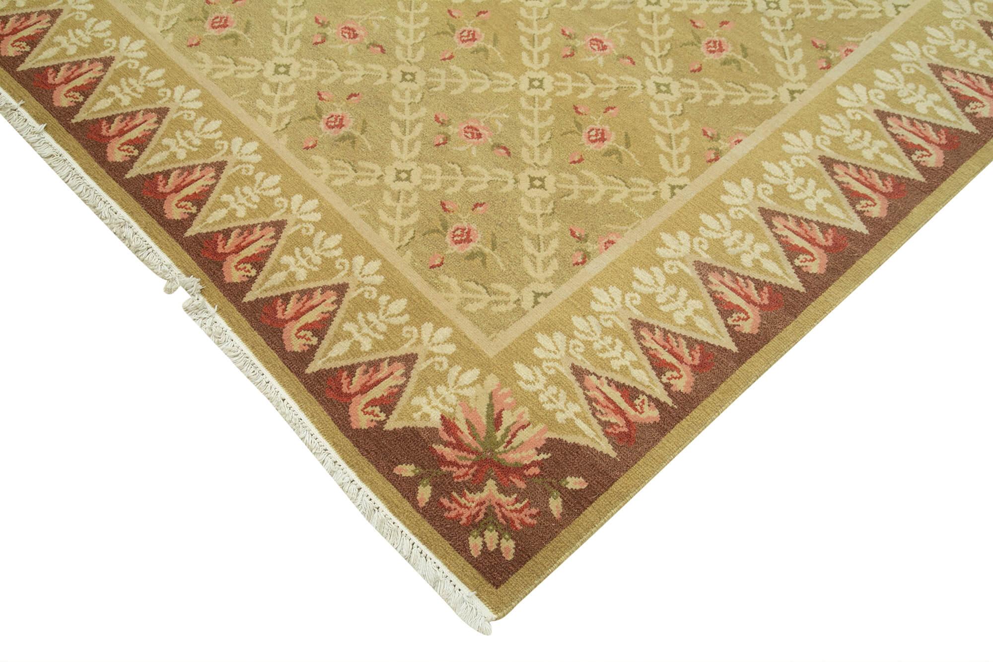 9 x 12 Beige Oushak Rug - 4035