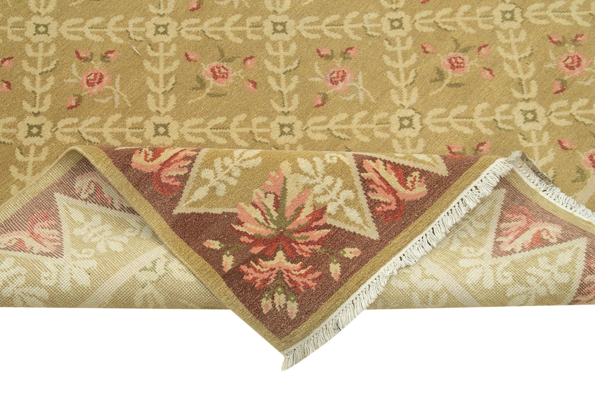 9 x 12 Beige Oushak Rug - 4035