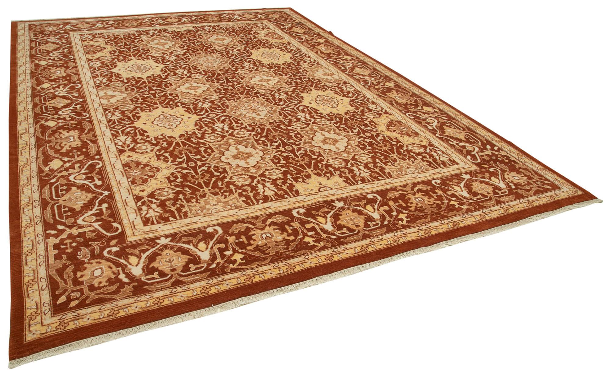 10 x 13 Red Oushak Rug - 4036