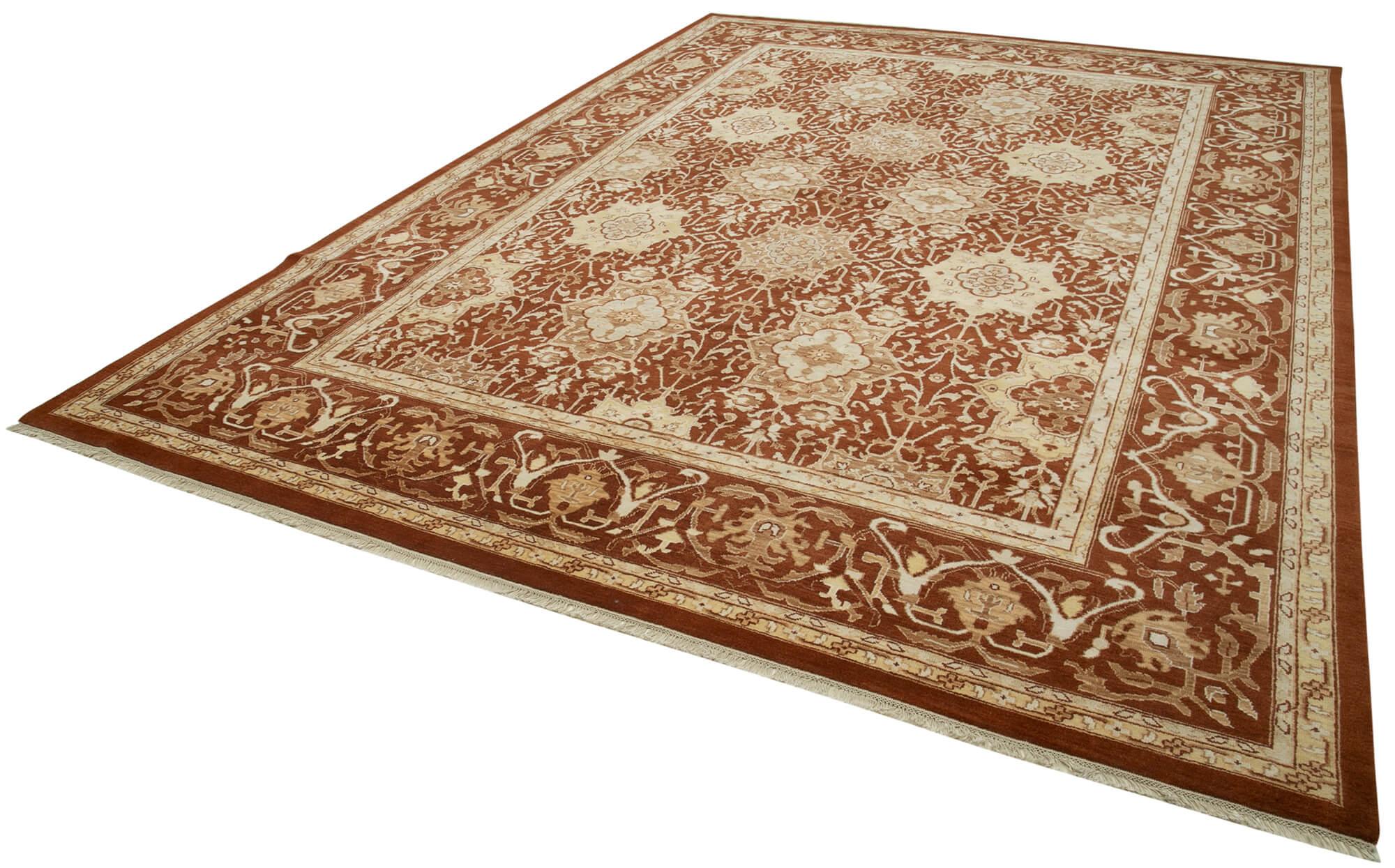 10 x 13 Red Oushak Rug - 4036