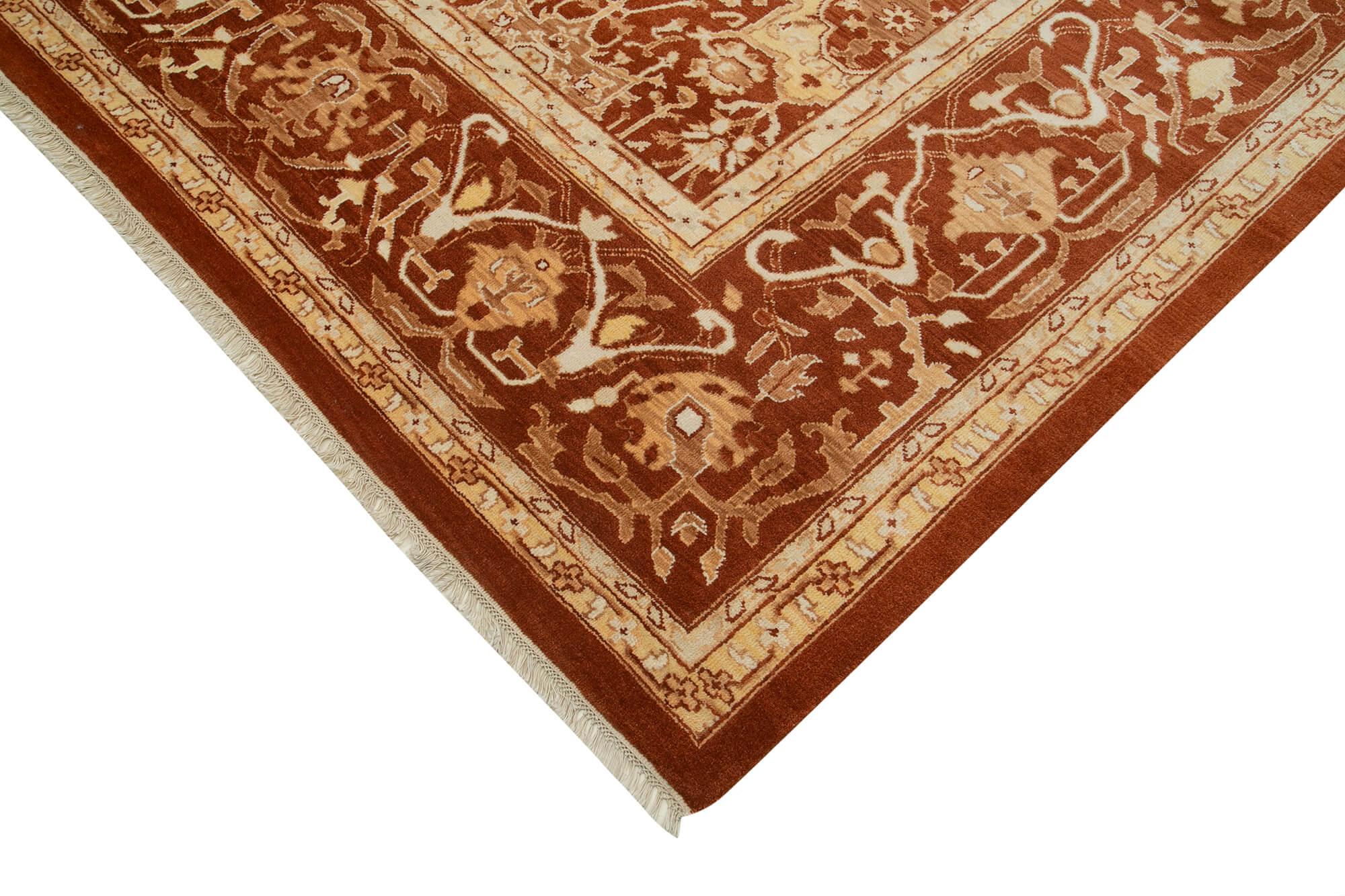 10 x 13 Red Oushak Rug - 4036