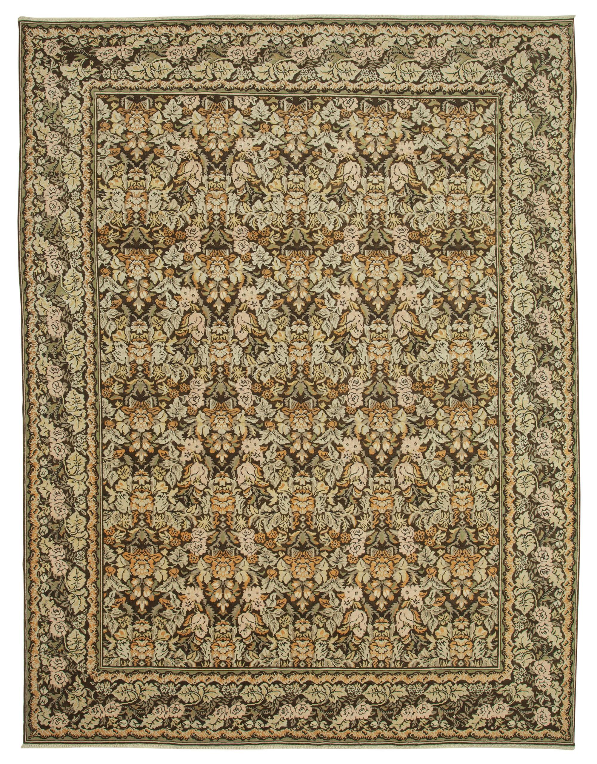 9 x 12 Beige Oushak Rug - 4043