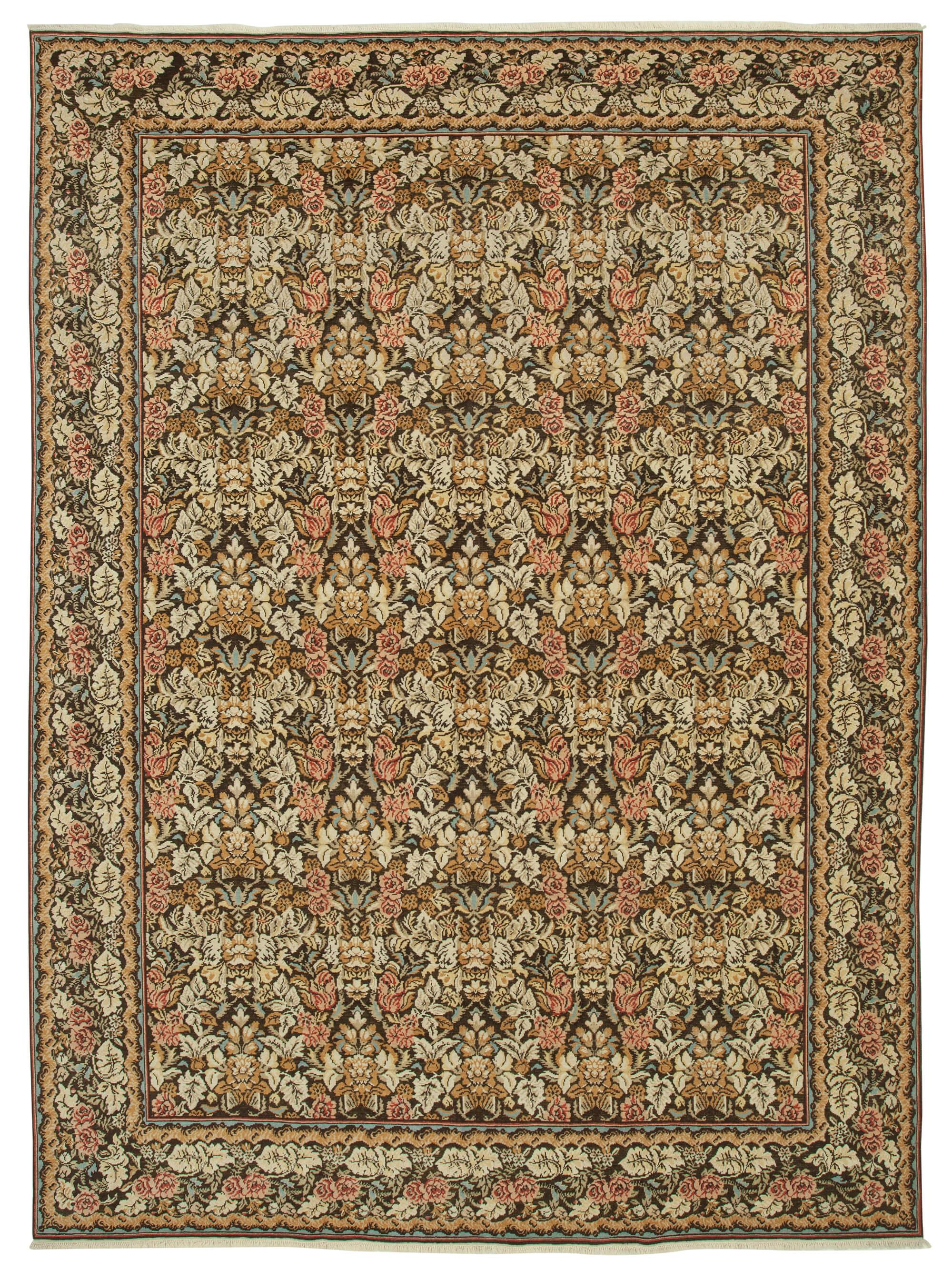 9 x 12 Beige Oushak Rug - 4046