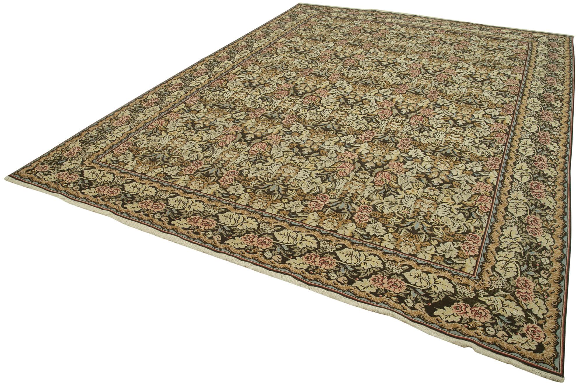 9 x 12 Beige Oushak Rug - 4046