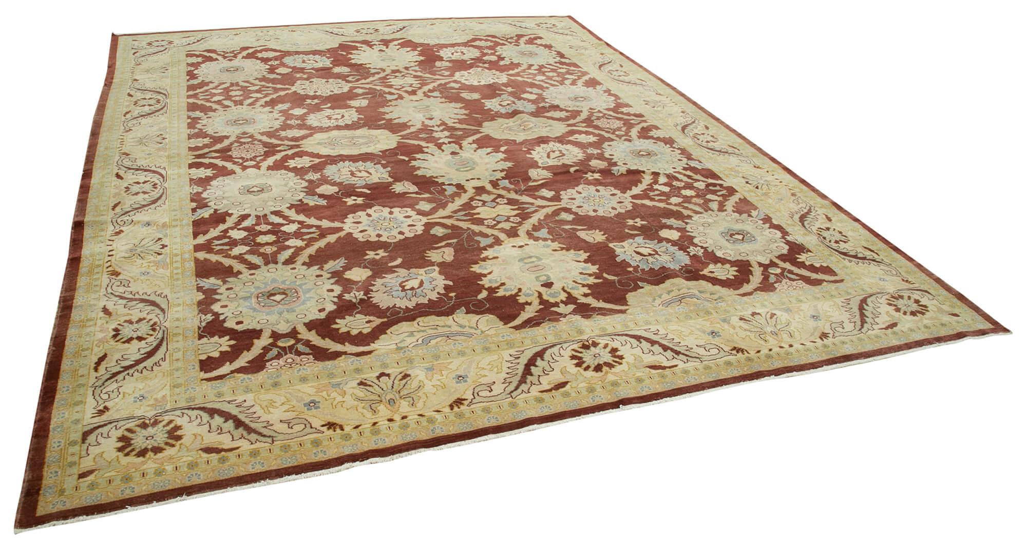 10 x 12 Beige Oushak Rug - 4047