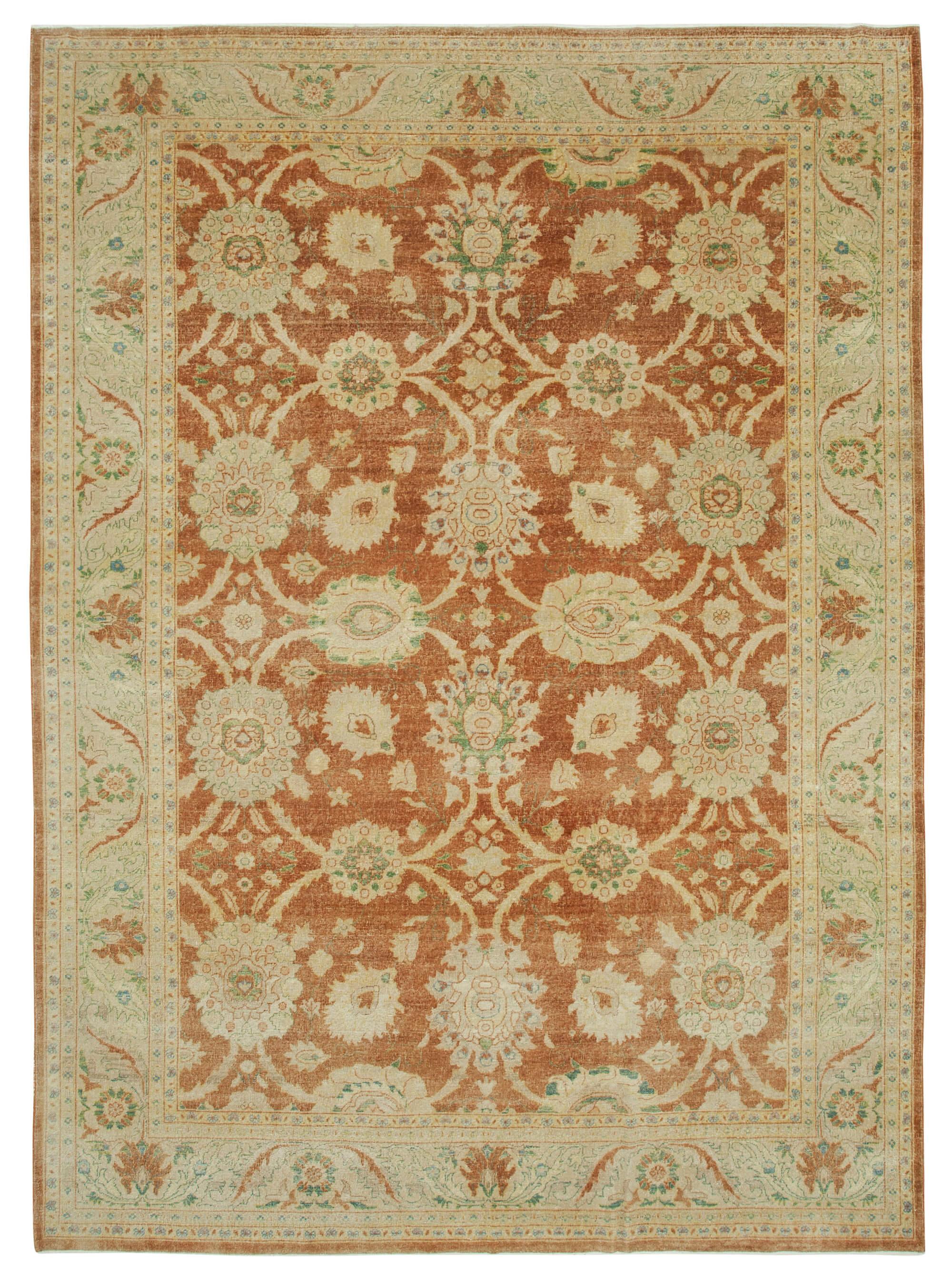 9 x 12 Beige Oushak Rug - 4049