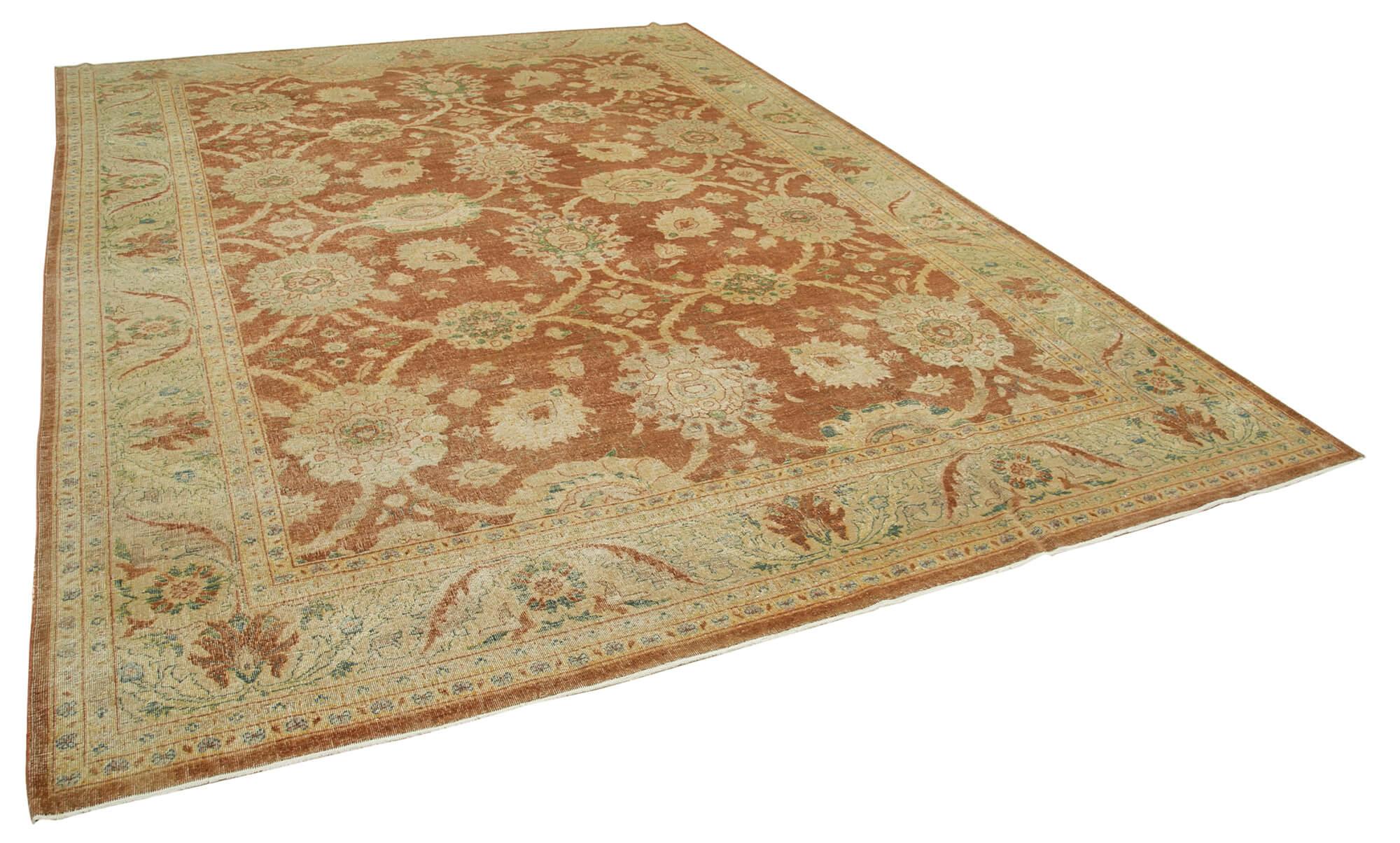 9 x 12 Beige Oushak Rug - 4049