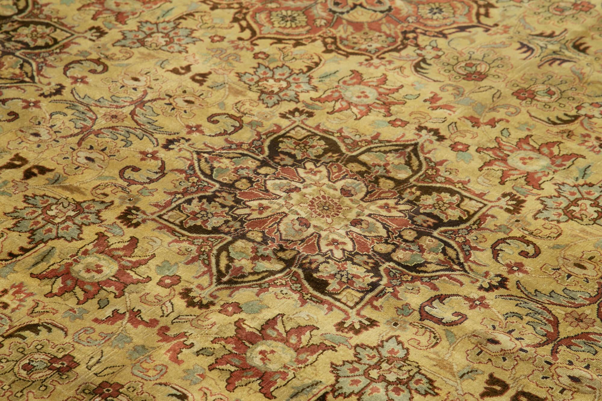 8 x 11 Yellow Oushak Rug - 4051