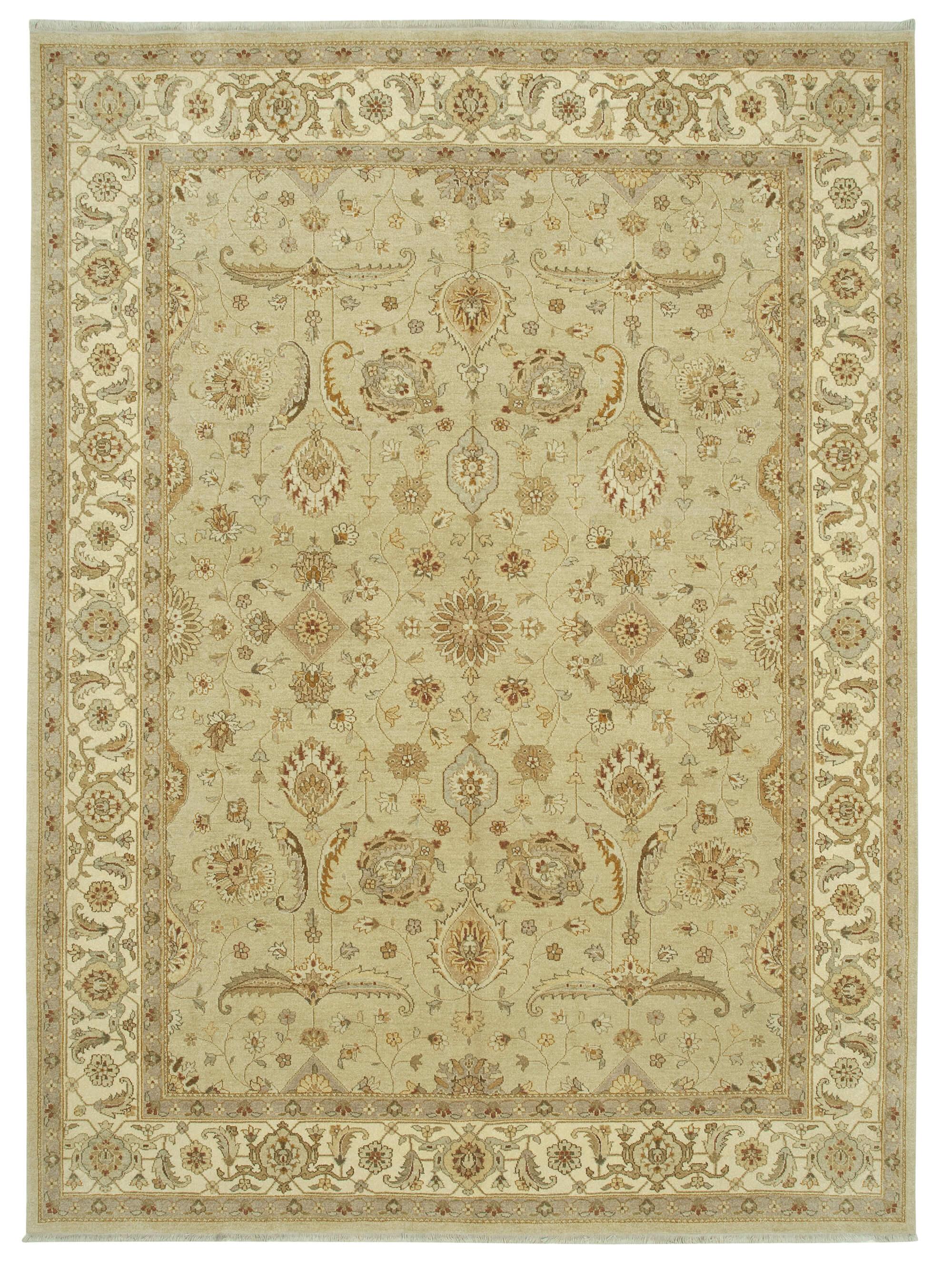 9 x 12 Beige Oushak Rug - 4052