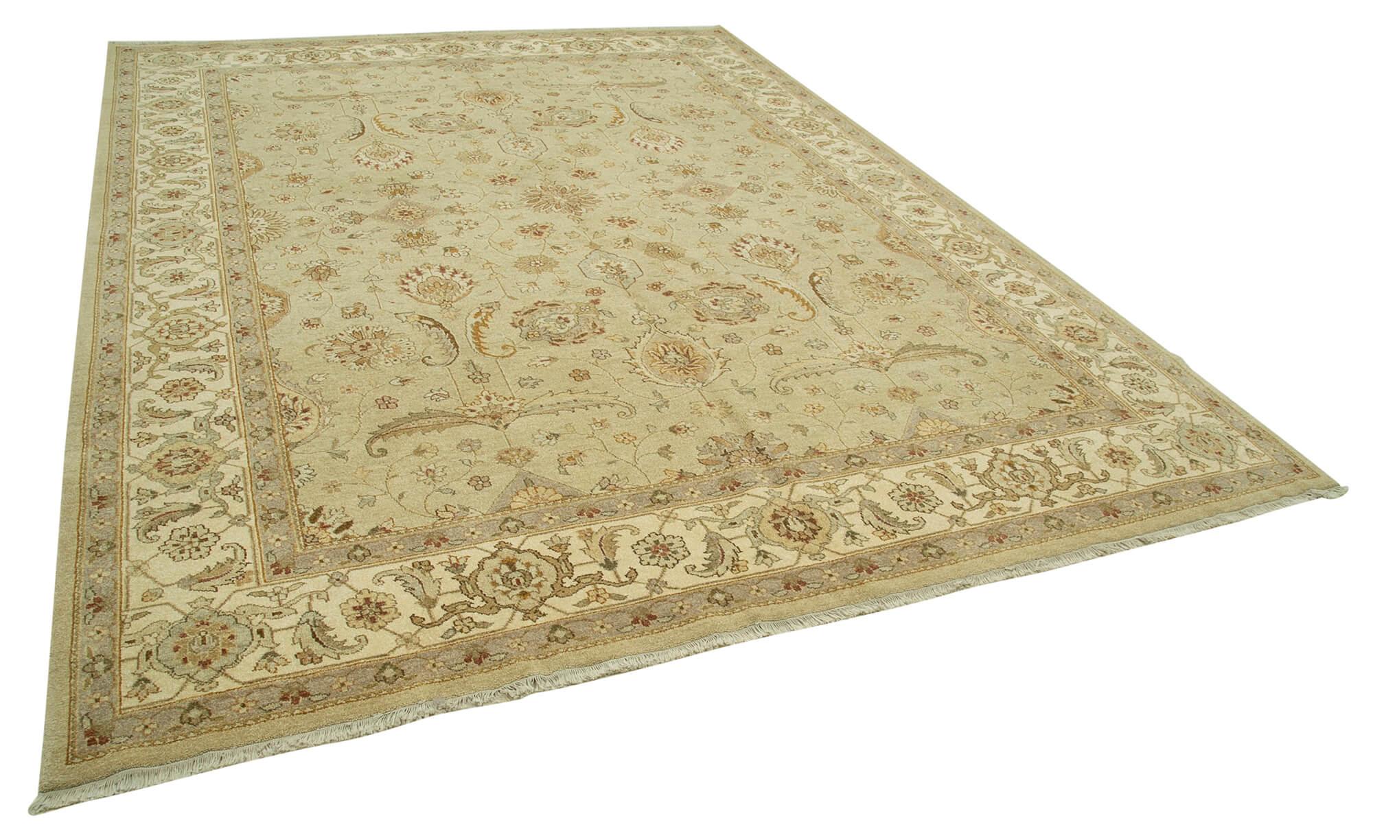 9 x 12 Beige Oushak Rug - 4052