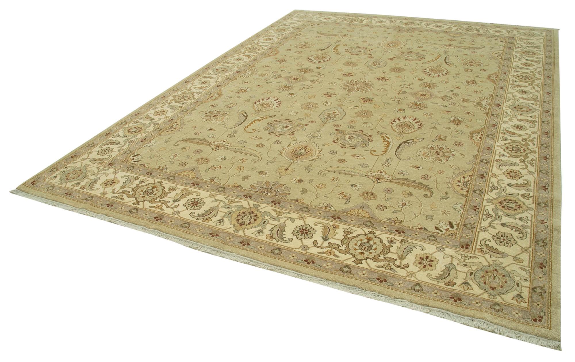 9 x 12 Beige Oushak Rug - 4052