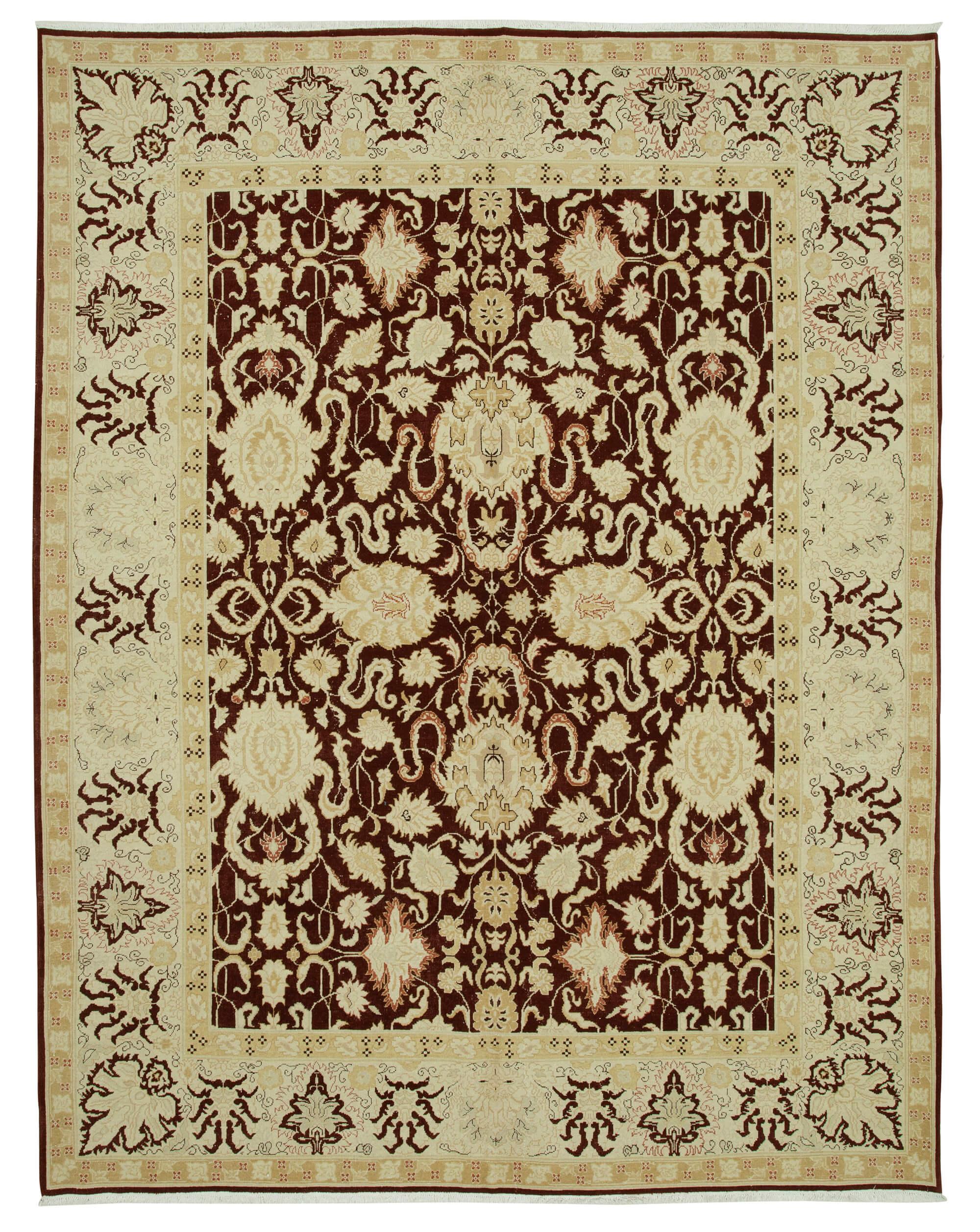 9 x 12 Beige Oushak Rug - 4053