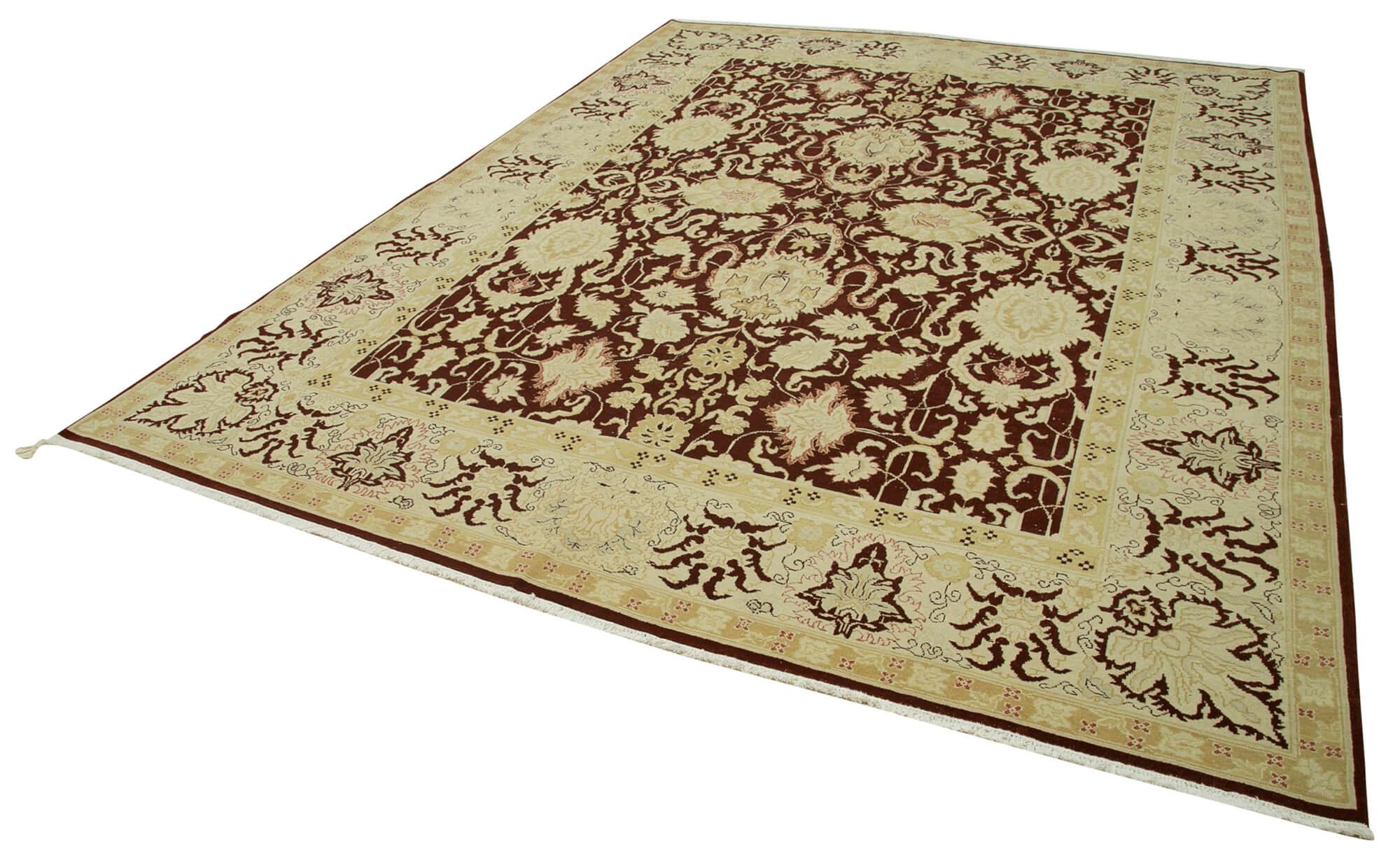 9 x 12 Beige Oushak Rug - 4053