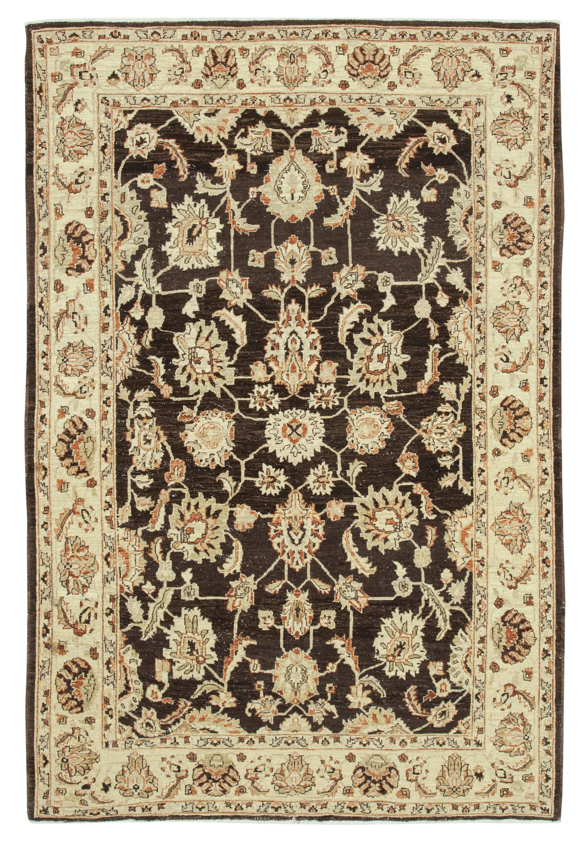 6 x 9 Beige Oushak Rug - 4054