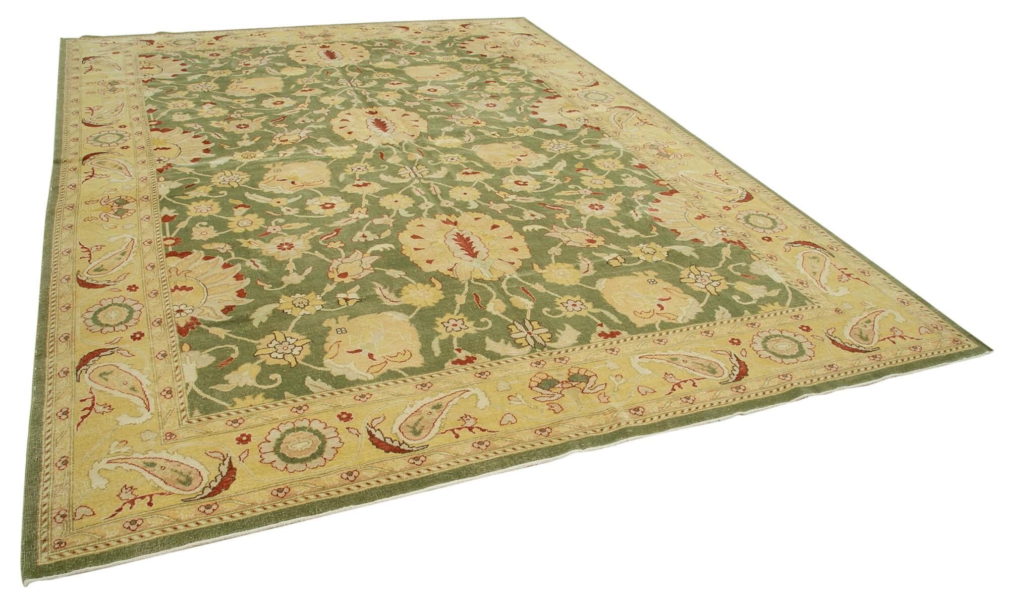 9 x 12 Beige Oushak Rug - 4056