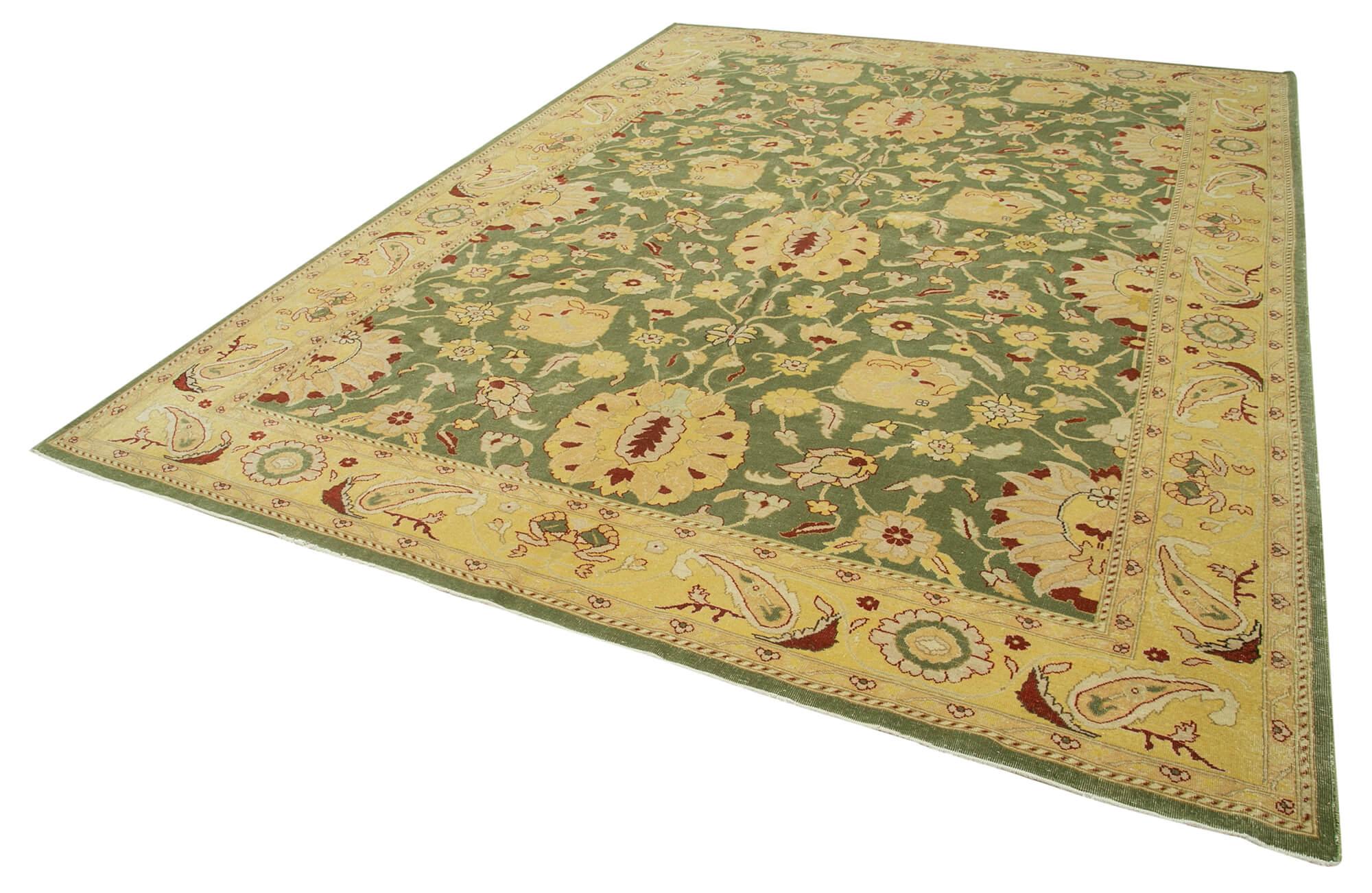 9 x 12 Beige Oushak Rug - 4056