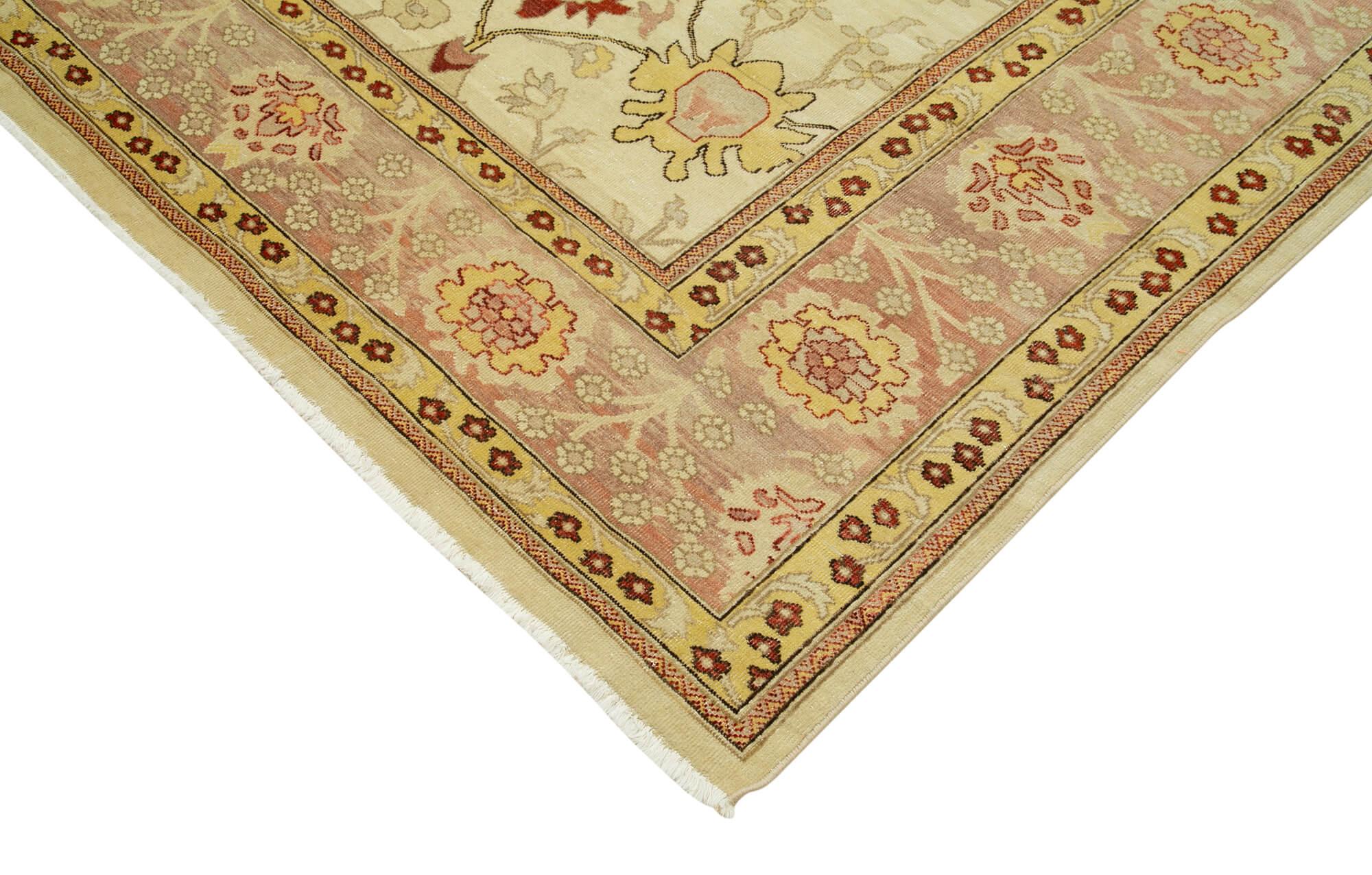 9 x 12 Beige Oushak Rug - 4057