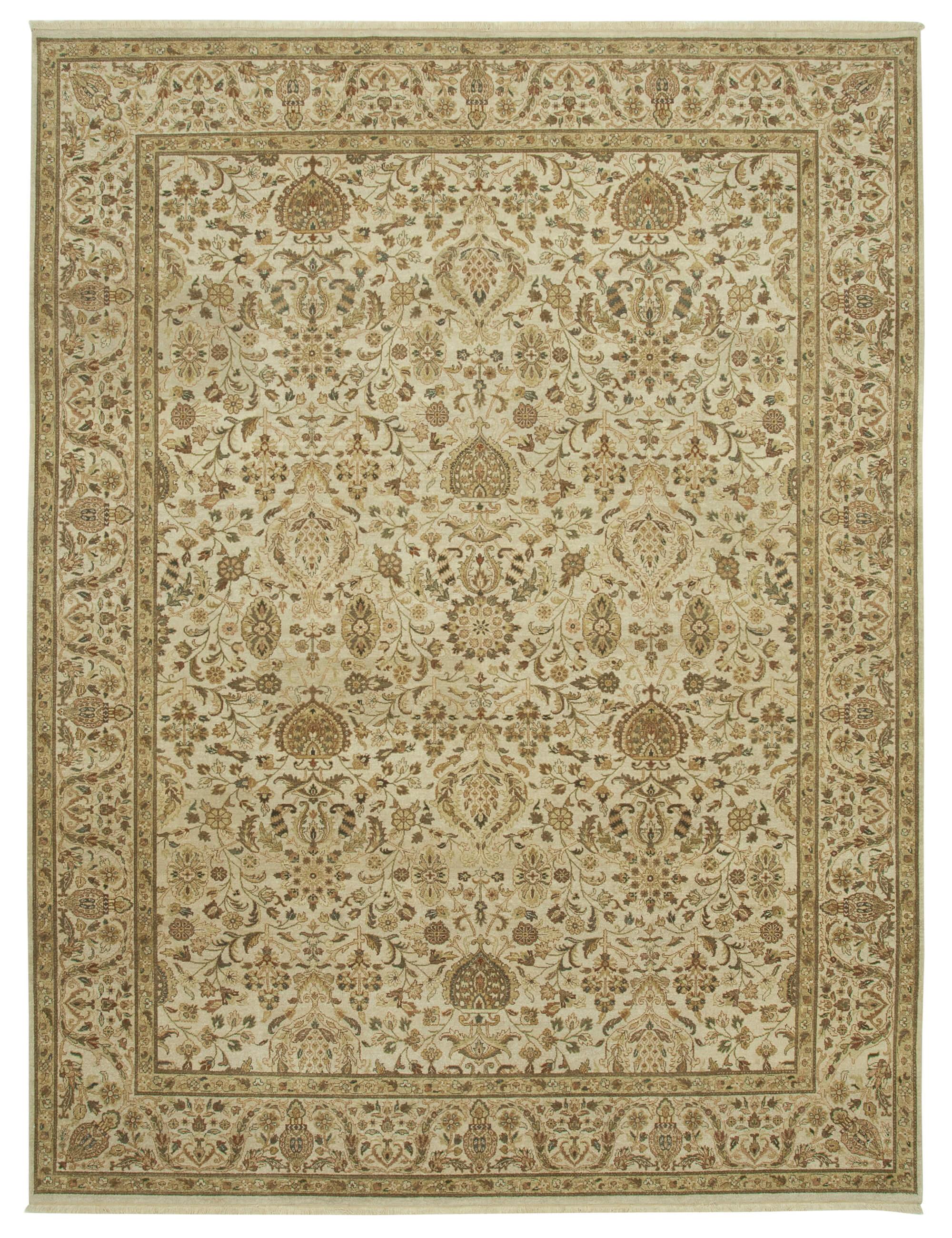 9 x 12 Beige Oushak Rug - 4058