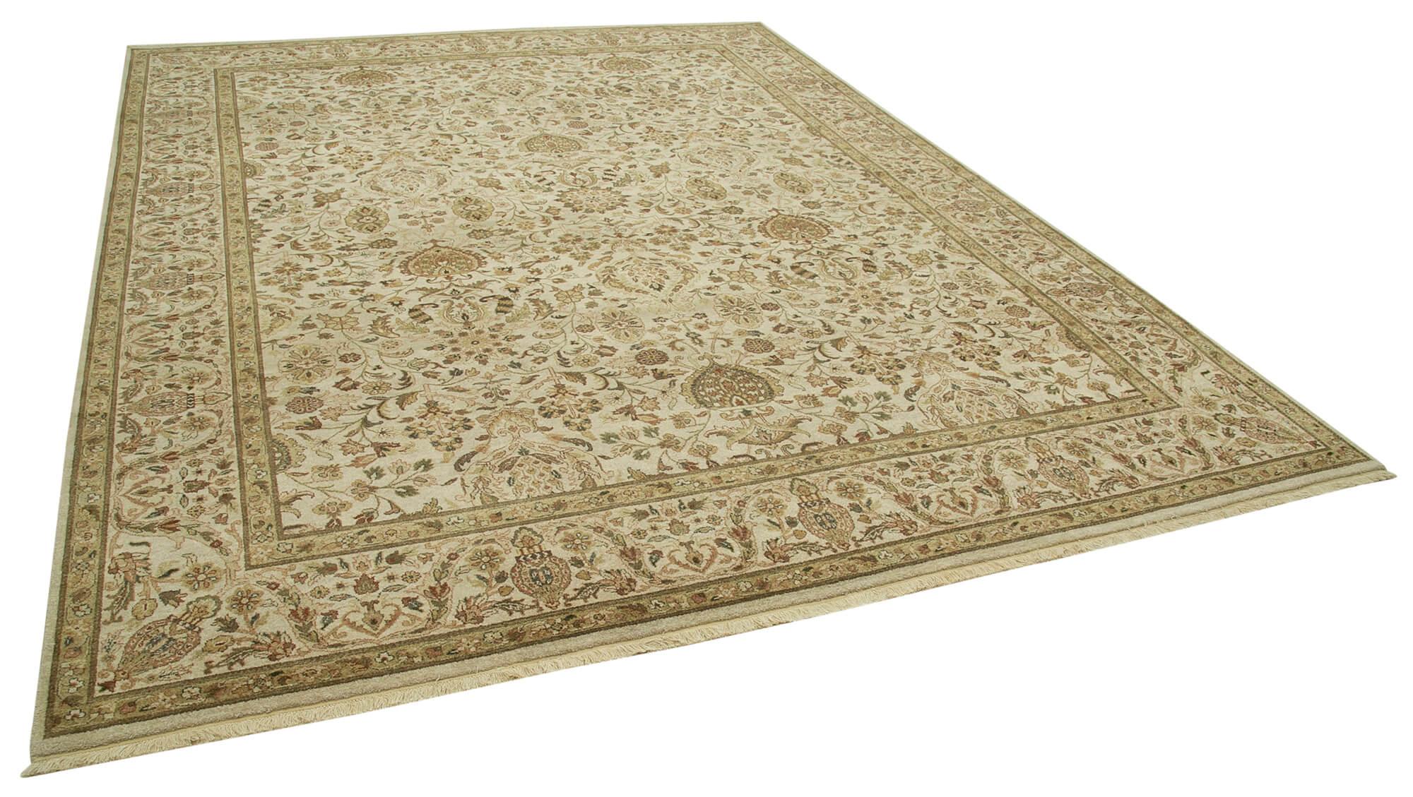 9 x 12 Beige Oushak Rug - 4058