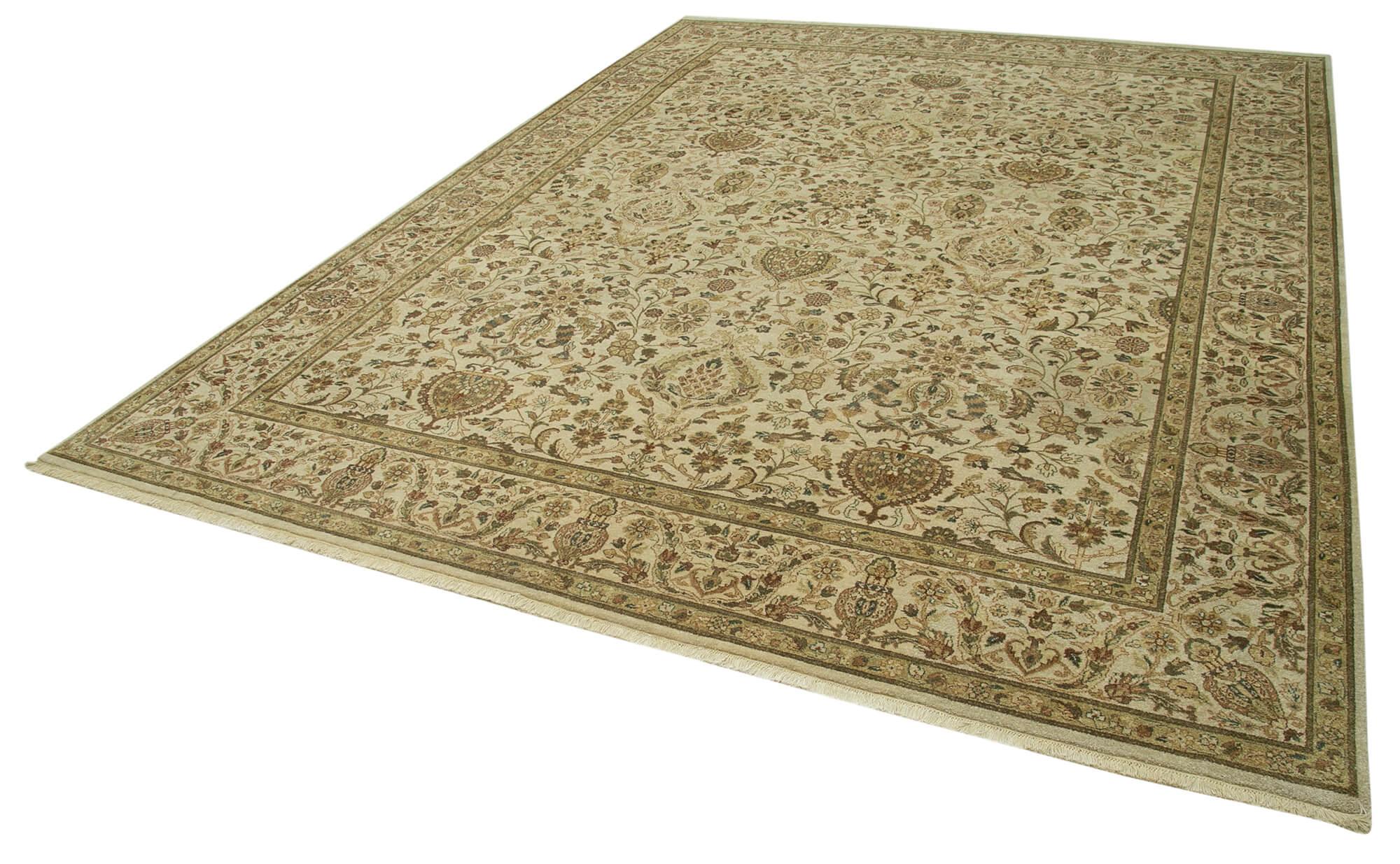 9 x 12 Beige Oushak Rug - 4058