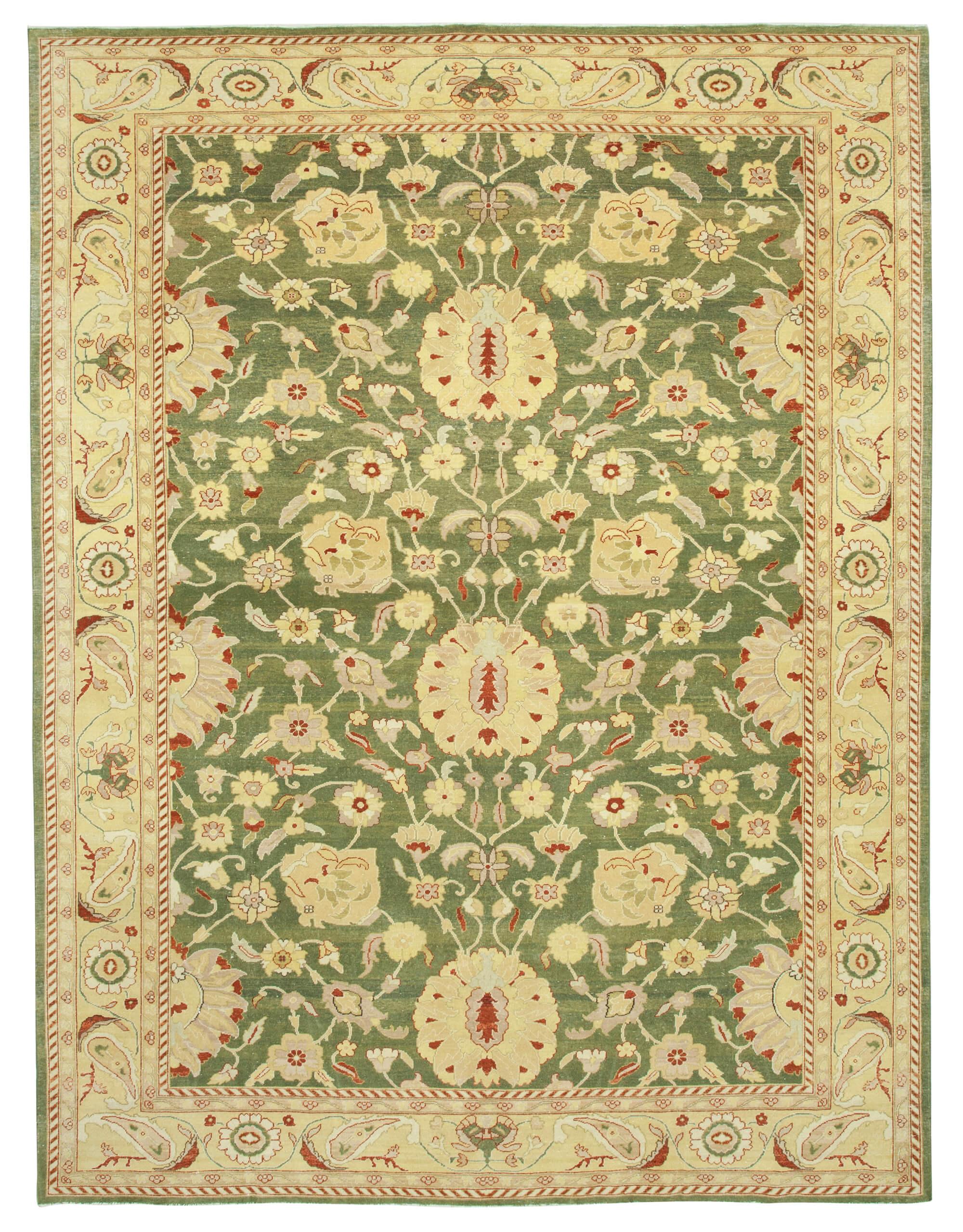 9 x 12 Beige Oushak Rug - 4060