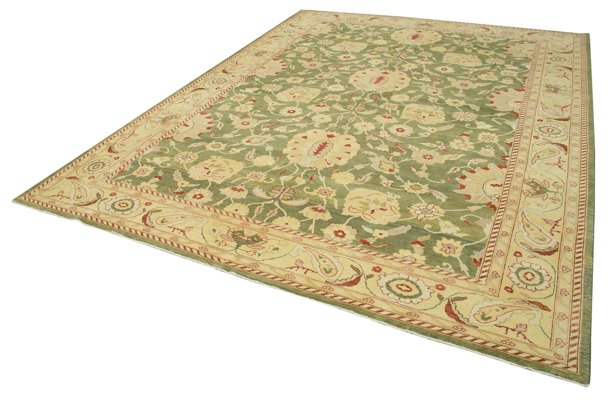 9 x 12 Beige Oushak Rug - 4060