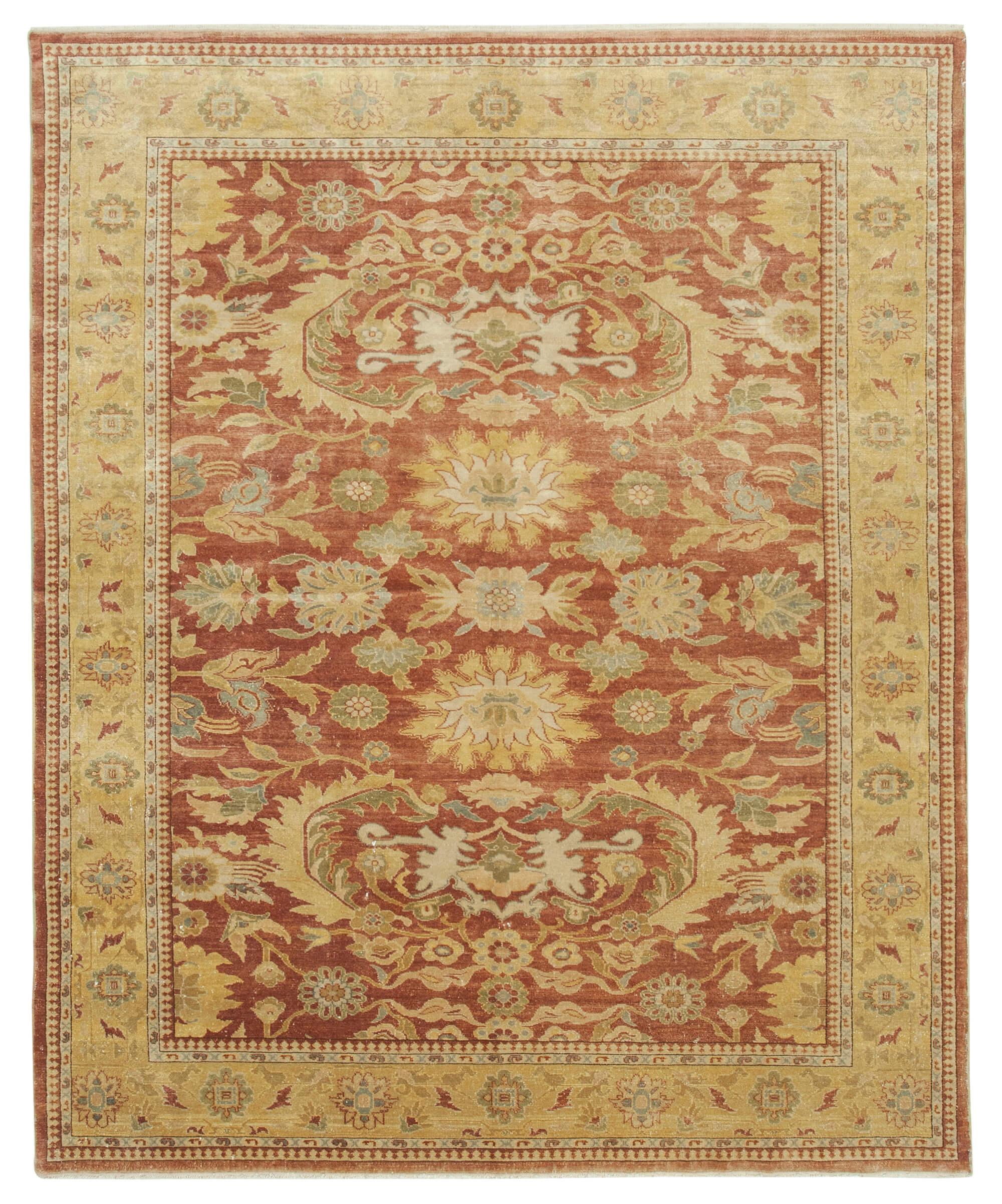 8 x 10 Beige Oushak Rug - 4061