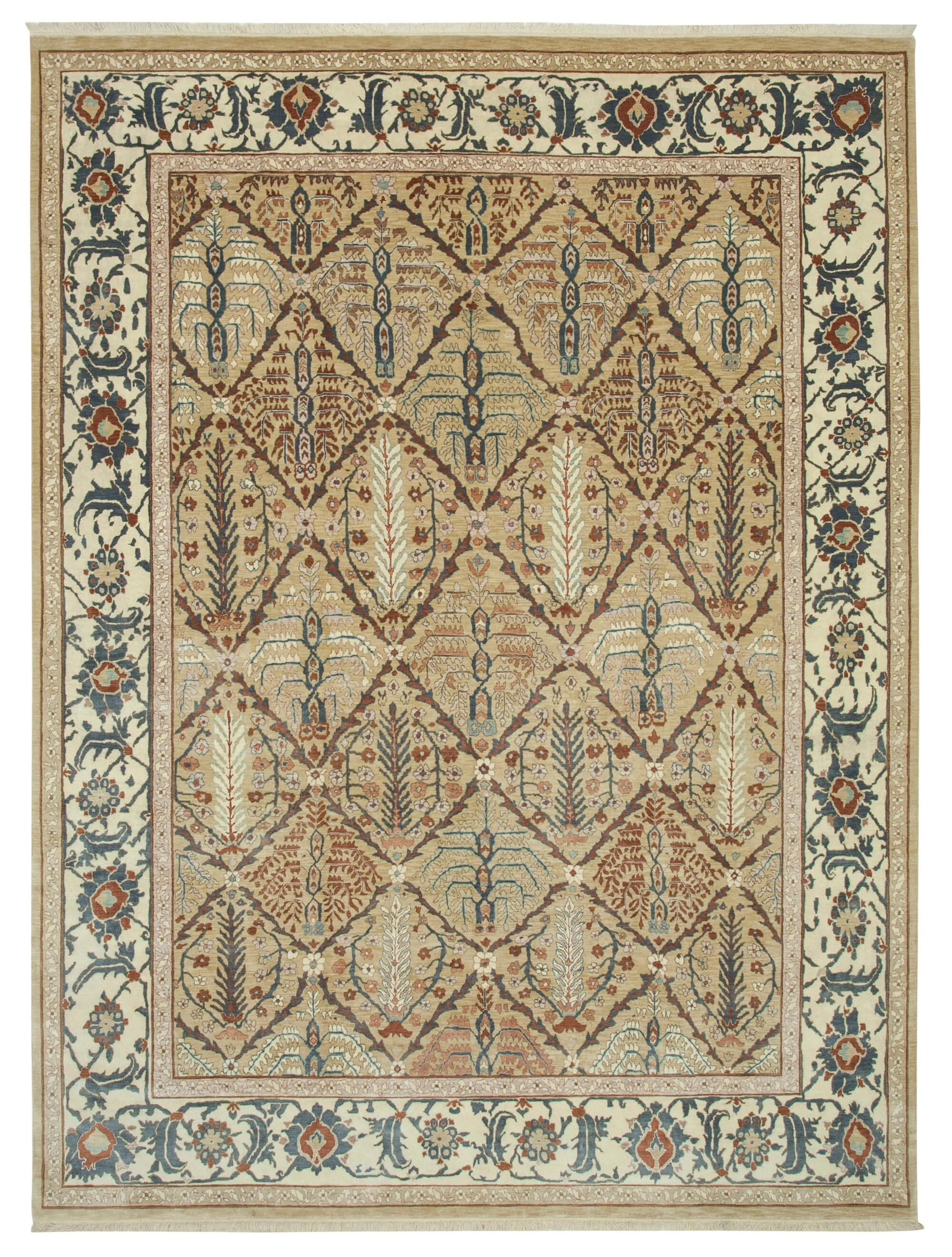 9 x 12 Beige Oushak Rug - 4062