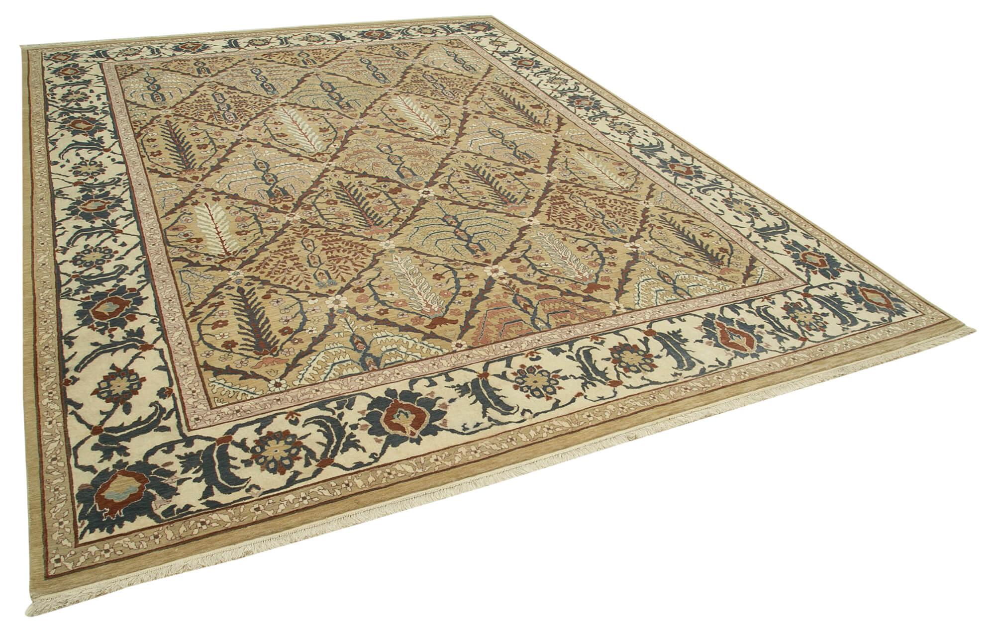 9 x 12 Beige Oushak Rug - 4062