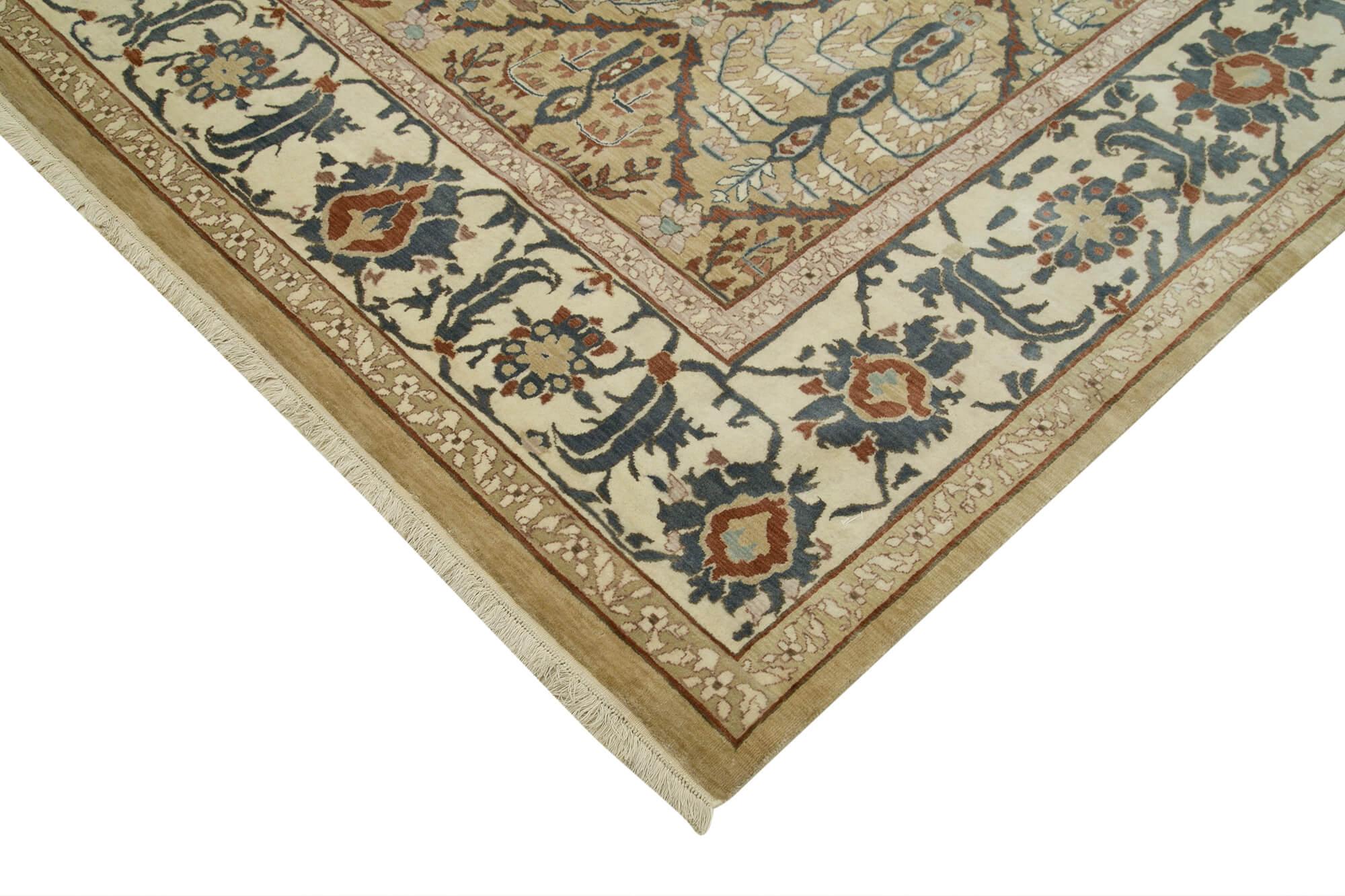 9 x 12 Beige Oushak Rug - 4062