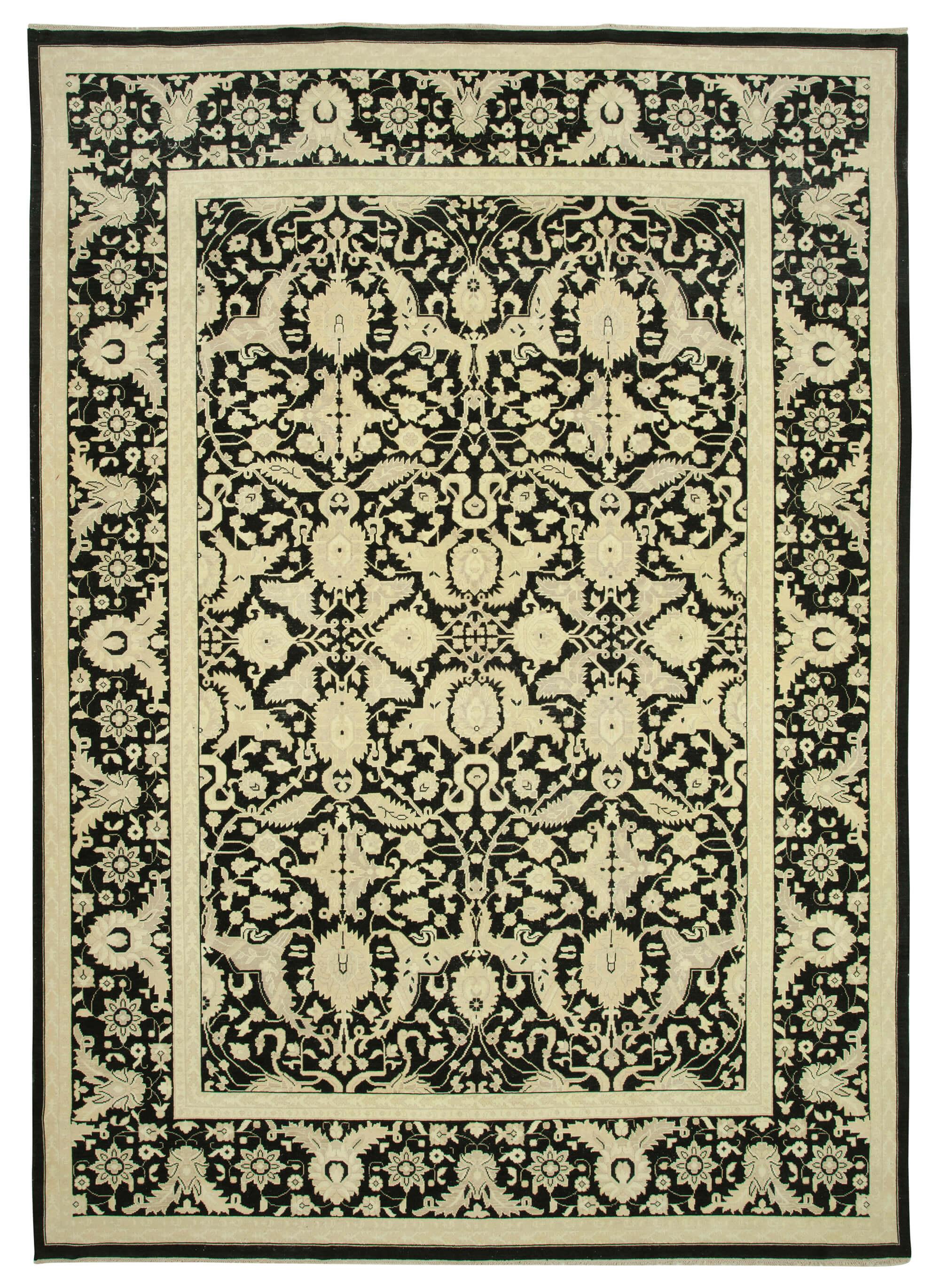 9 x 13 Beige Oushak Rug - 4063