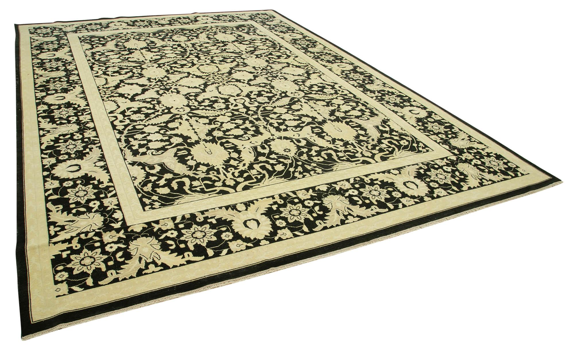 9 x 13 Beige Oushak Rug - 4063