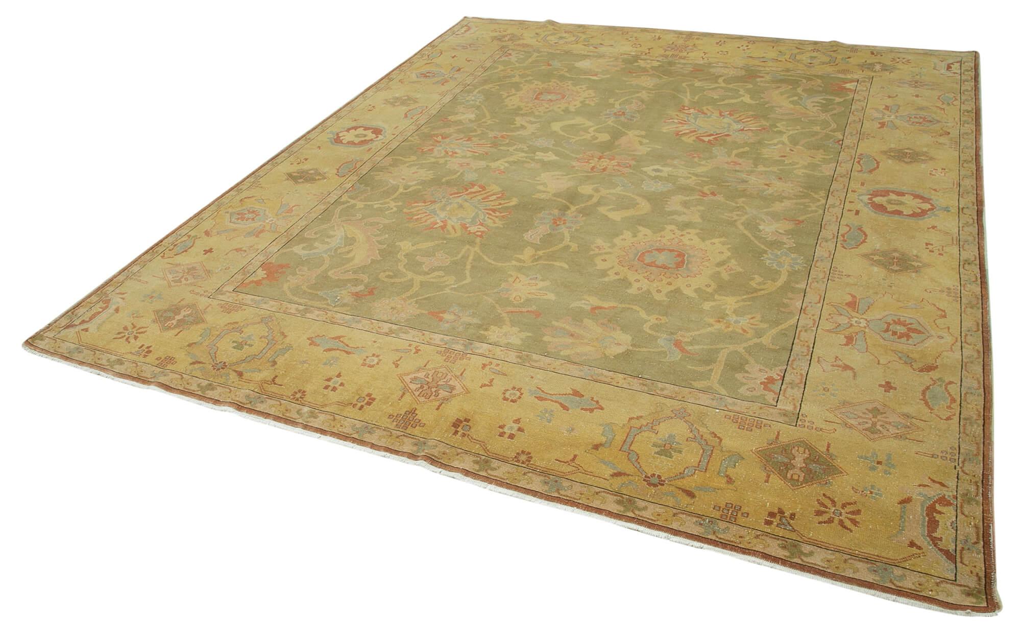 8 x 10 Yellow Oushak Rug - 4064