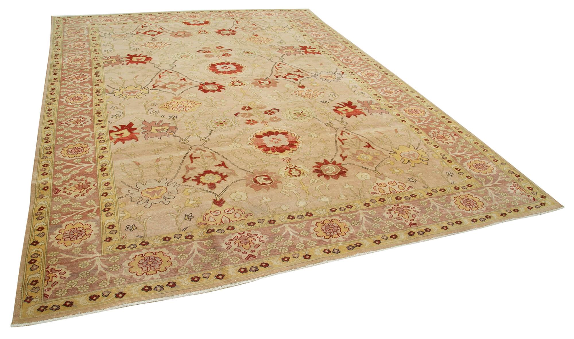 9 x 12 Beige Oushak Rug - 4065